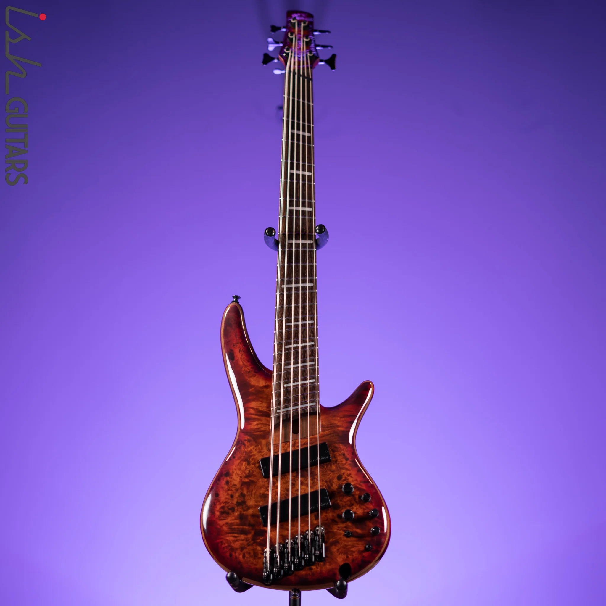 2018 Ibanez Bass Workshop SRMS806 Multi-Scale 6-String Bass Brown Topaz Burst Gloss - Image 2