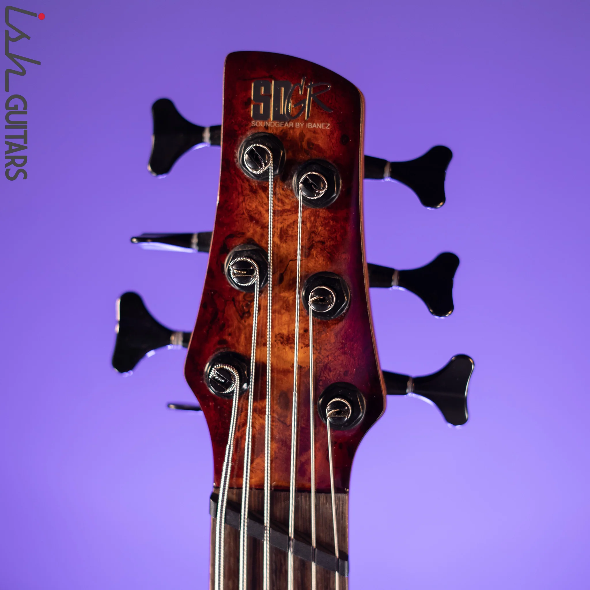 2018 Ibanez Bass Workshop SRMS806 Multi-Scale 6-String Bass Brown Topaz Burst Gloss - Image 6