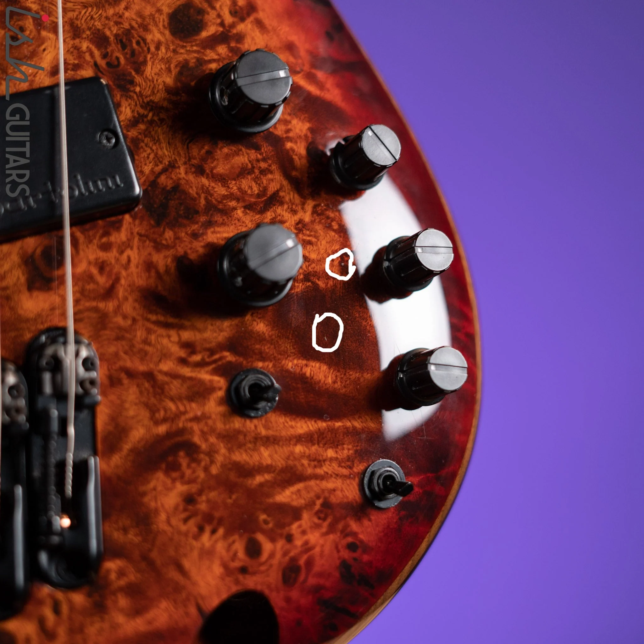 2018 Ibanez Bass Workshop SRMS806 Multi-Scale 6-String Bass Brown Topaz Burst Gloss - Image 8