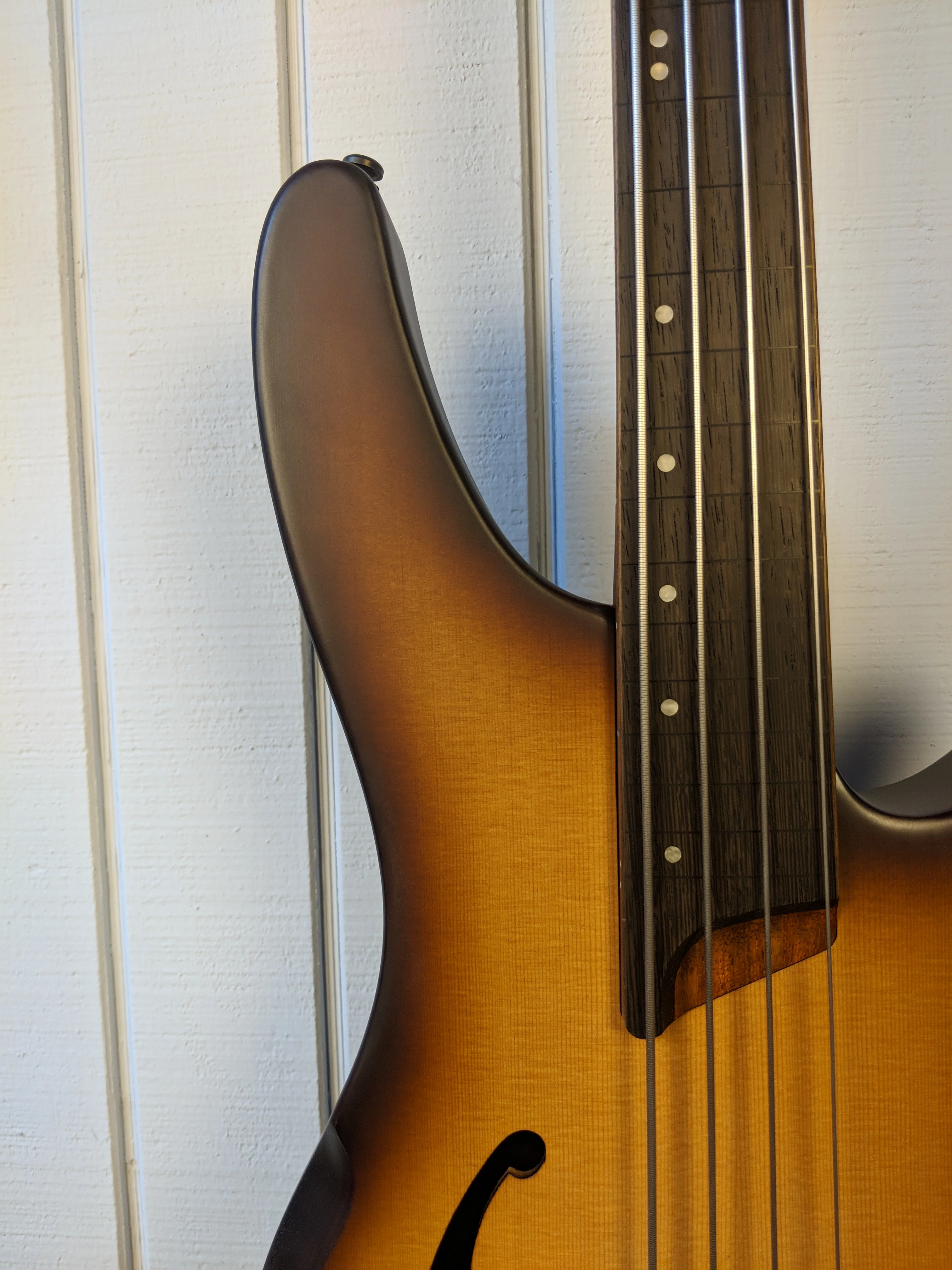 2018 Ibanez SRH500FNNF Fretless Natural Brown Burst Flat - Image 3