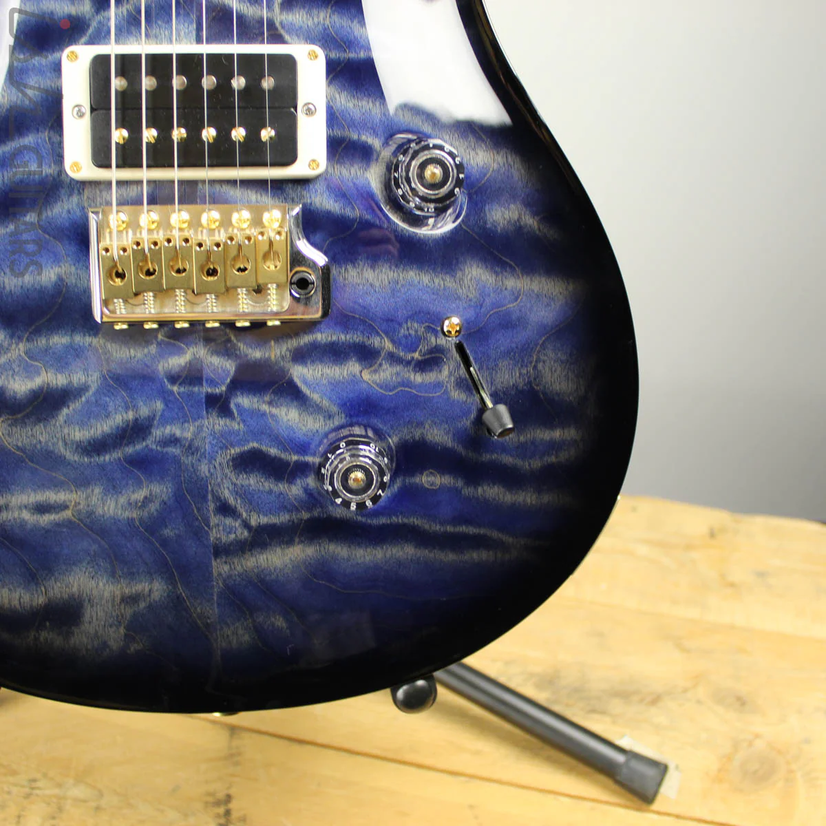 2018 Paul Reed Smith Custom 24 Quilted Maple 10 Top River Blue Smokewrap Burst - Image 3