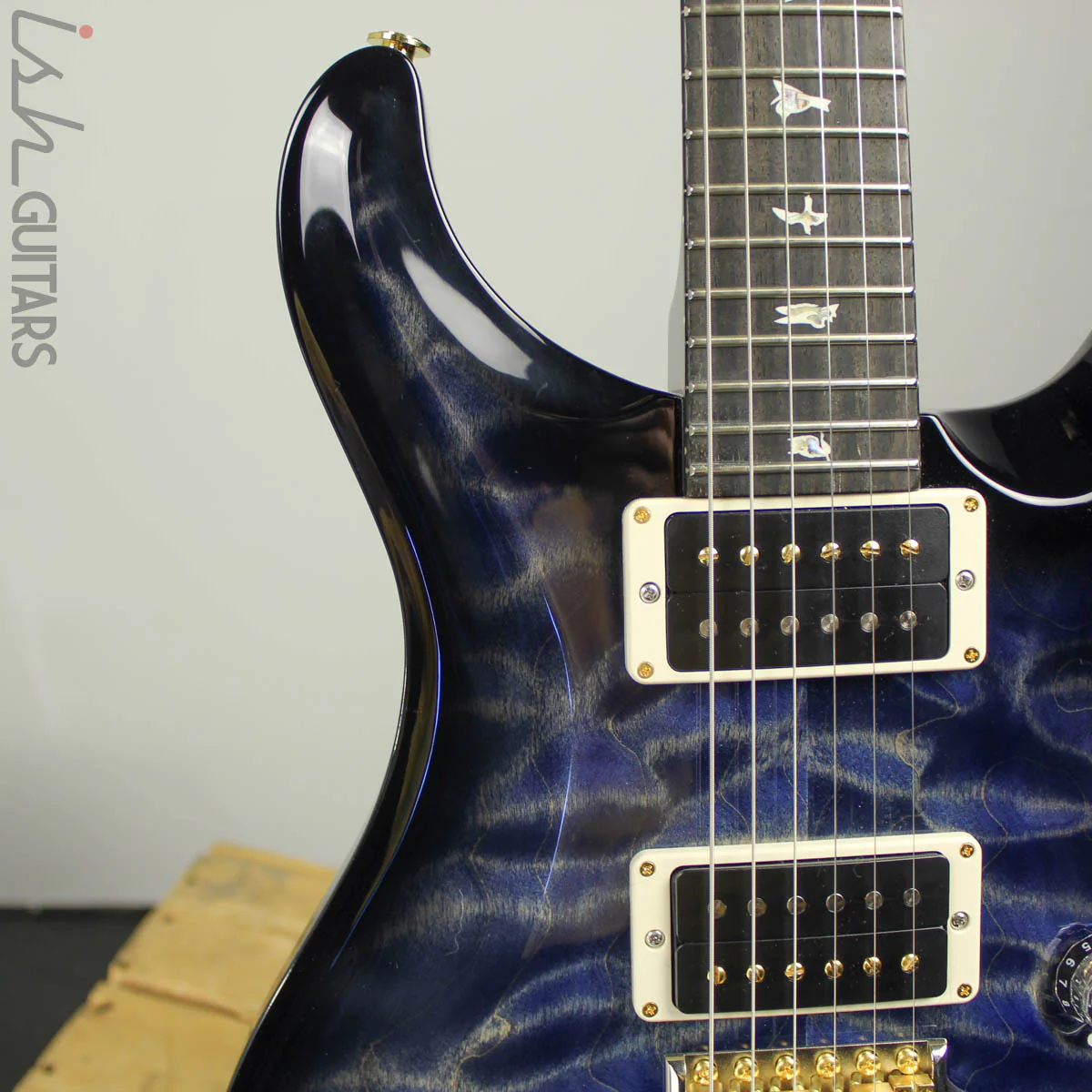 2018 Paul Reed Smith Custom 24 Quilted Maple 10 Top River Blue Smokewrap Burst - Image 4