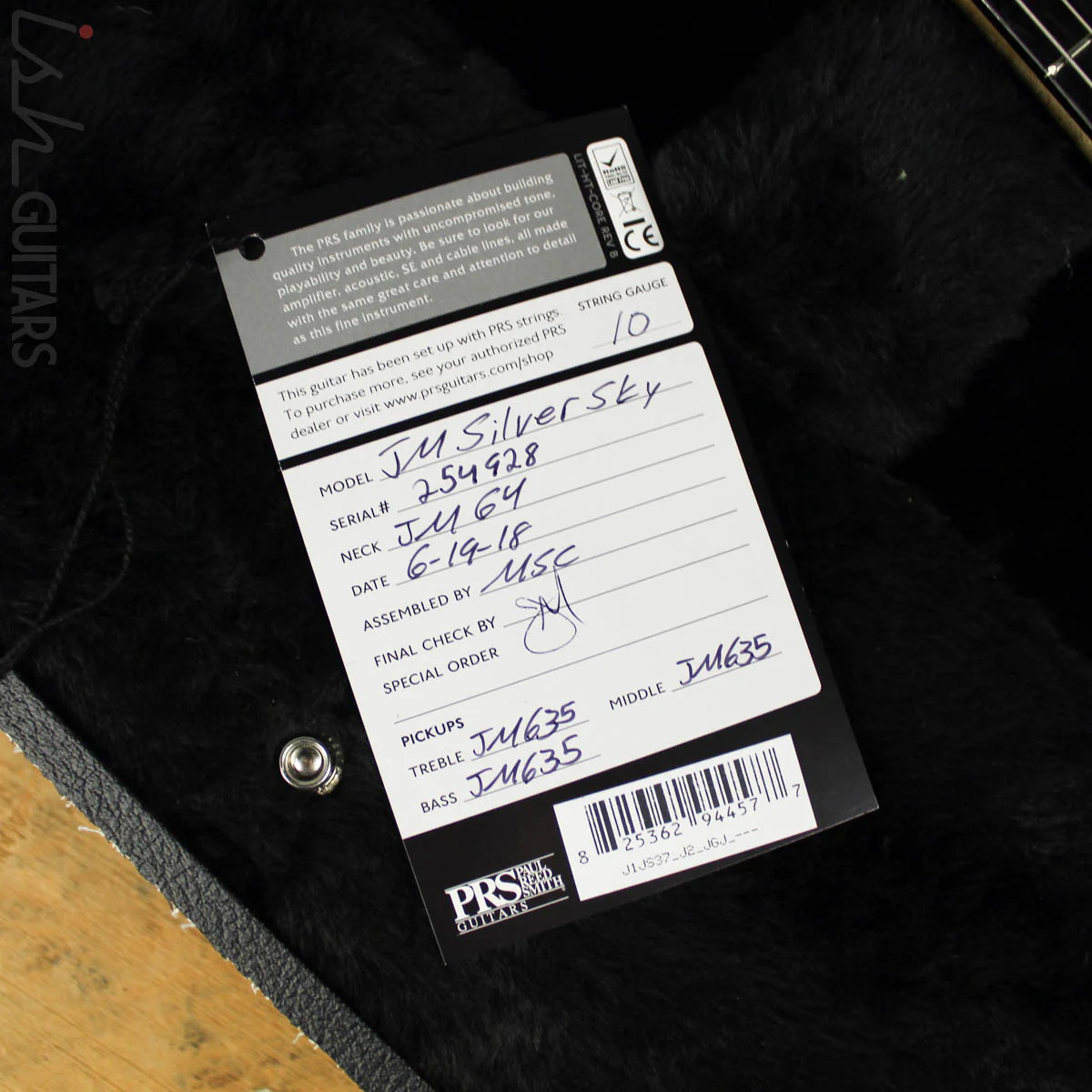 2018 MINT PRS John Mayer Silver Sky Electric Guitar Frost w/ Case - Image 13