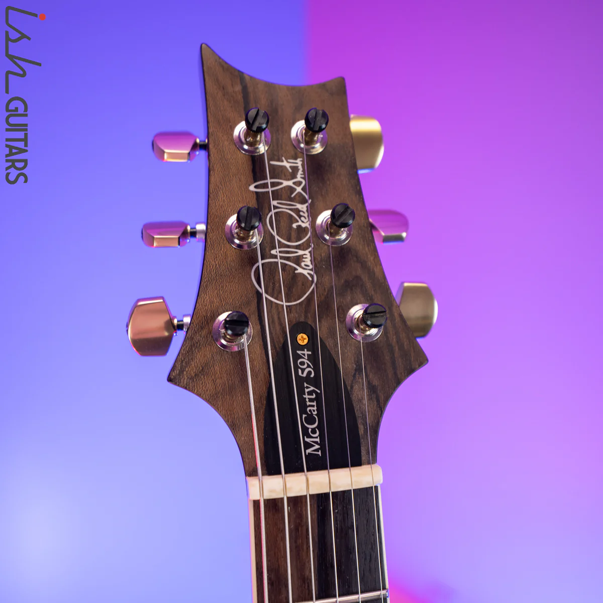 2018 PRS Wood Library McCarty 594 Semi Hollow 10 Top Aquableux Purpleburst - Image 6