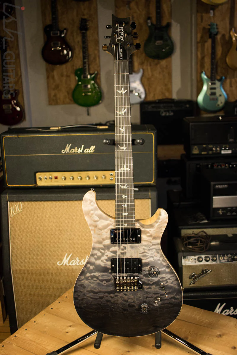 2018 Paul Reed Smith Wood Library Custom 24-08 Gray Black Fade Quilted Maple Top Korina Body and Neck - Image 2