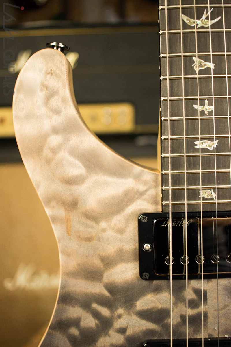 2018 Paul Reed Smith Wood Library Custom 24-08 Gray Black Fade Quilted Maple Top Korina Body and Neck - Image 3