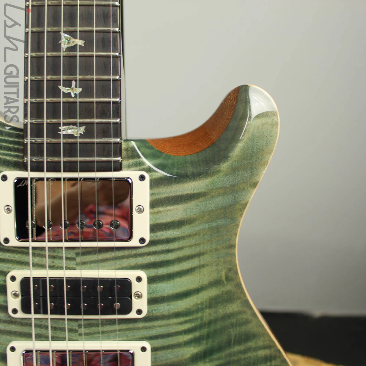 2018 Paul Reed Smith Wood Library Special 22 Semihollow Trampas Green - Image 5