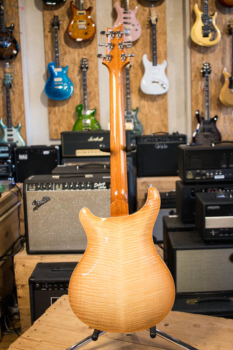 2018 PRS Experience Hollowbody II Piezo Vintage Natural Burst 10 Top INSANE FLAME - Image 8