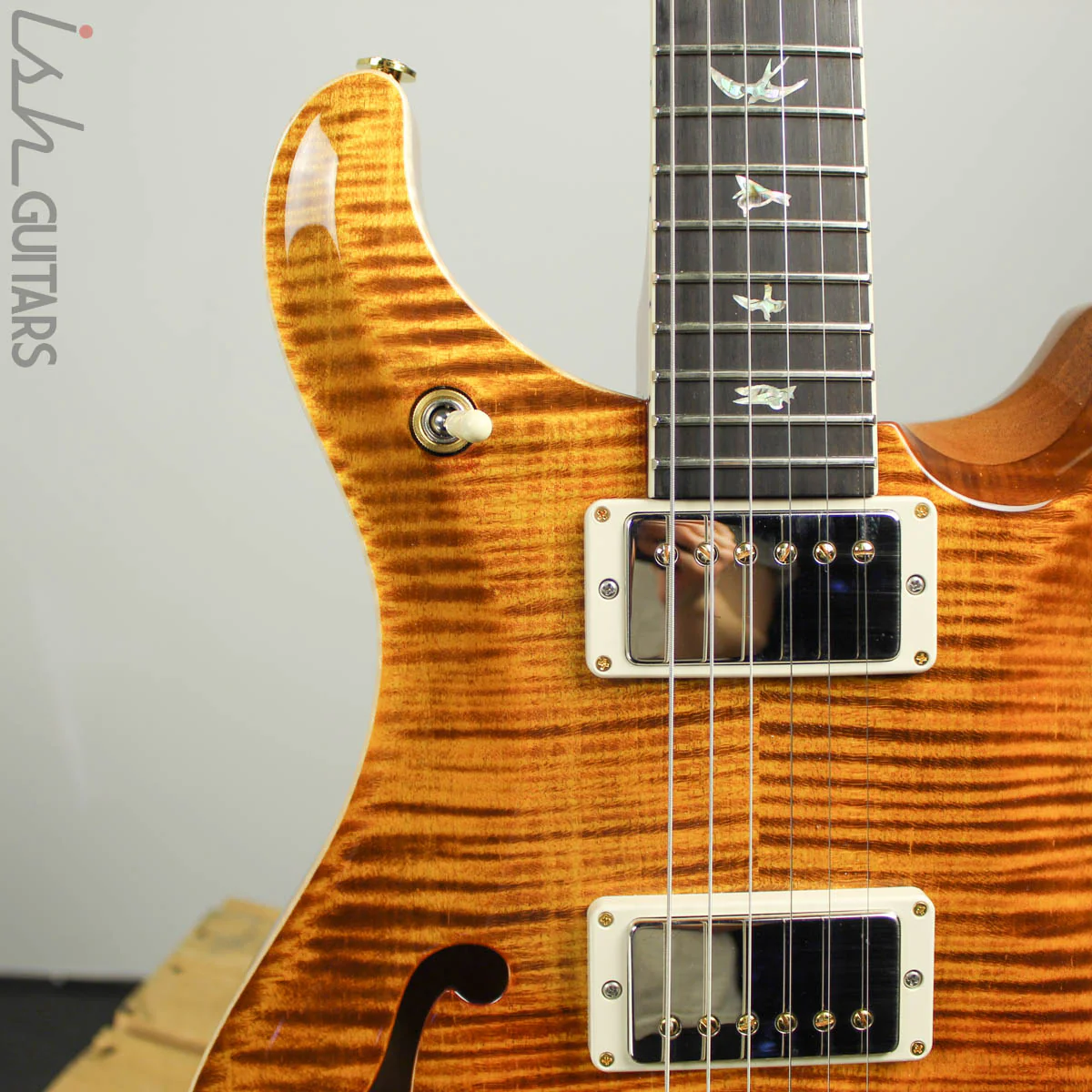 2018 PRS McCarty 594 Wood Library Semi-Hollow 10 Top Yellow Tiger - Image 3