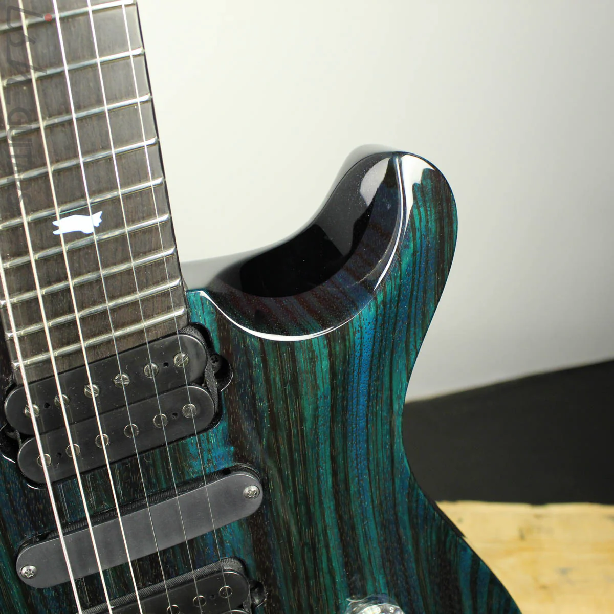 2018 PRS Paul Reed Smith Private Stock Custom 24 Multi Scale Zebrawood Dark Blue Glow Smoked Burst - Image 5