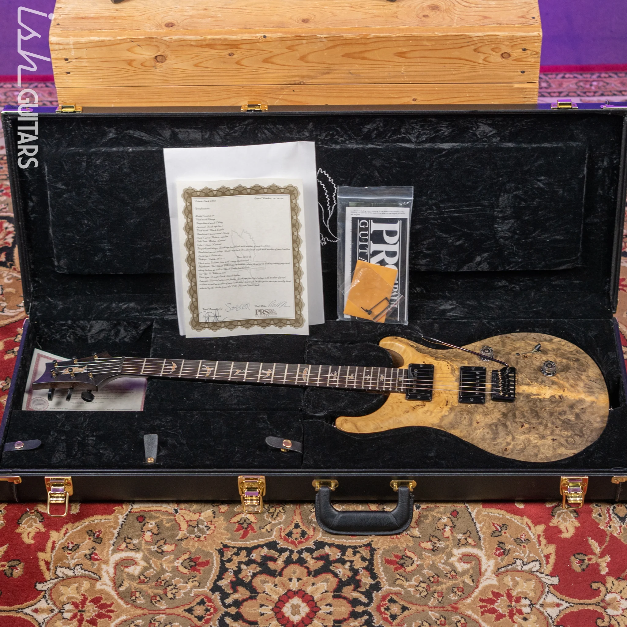 2018 PRS Private Stock Custom 24 Natural Buckeye Burl #7715 - Image 17