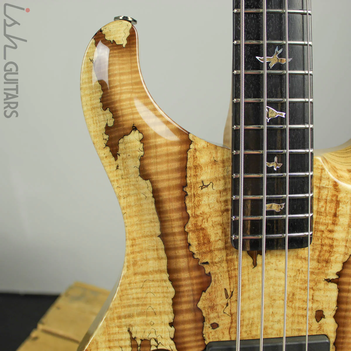 2018 PRS Private Stock Short Scale Hollowbody Bass Spalted Maple - Image 6