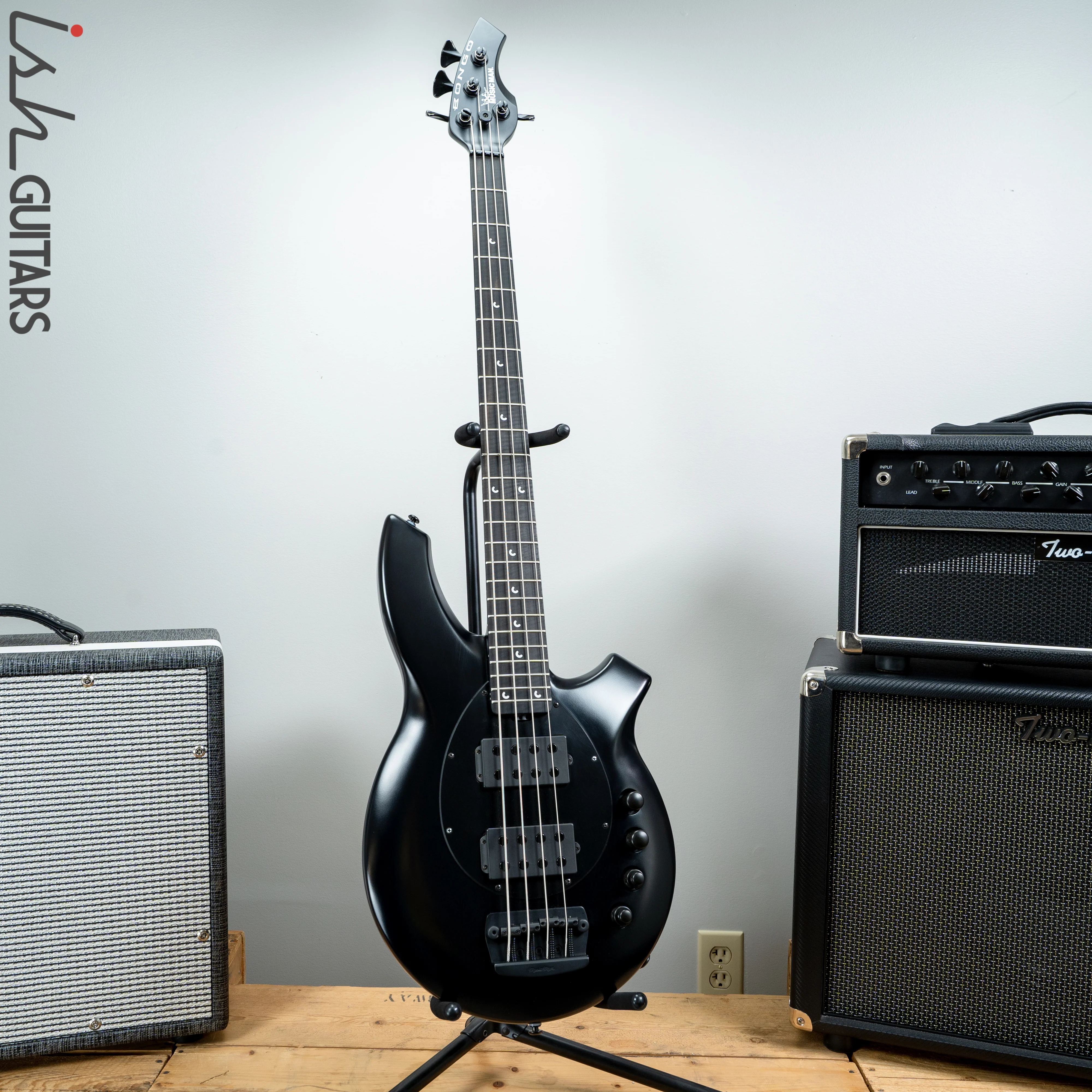 2019 Ernie Ball Music Man Bongo 4 HH Stealth Black - Image 2