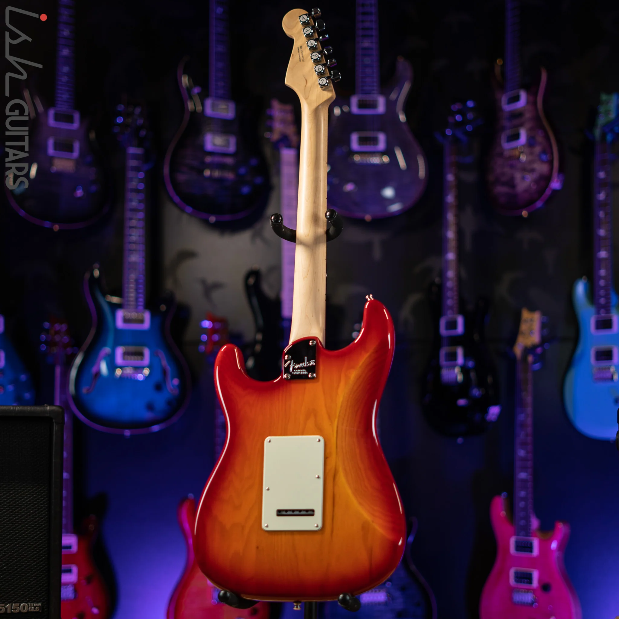 2019 Fender American Elite Stratocaster Aged Cherry Burst - Image 8