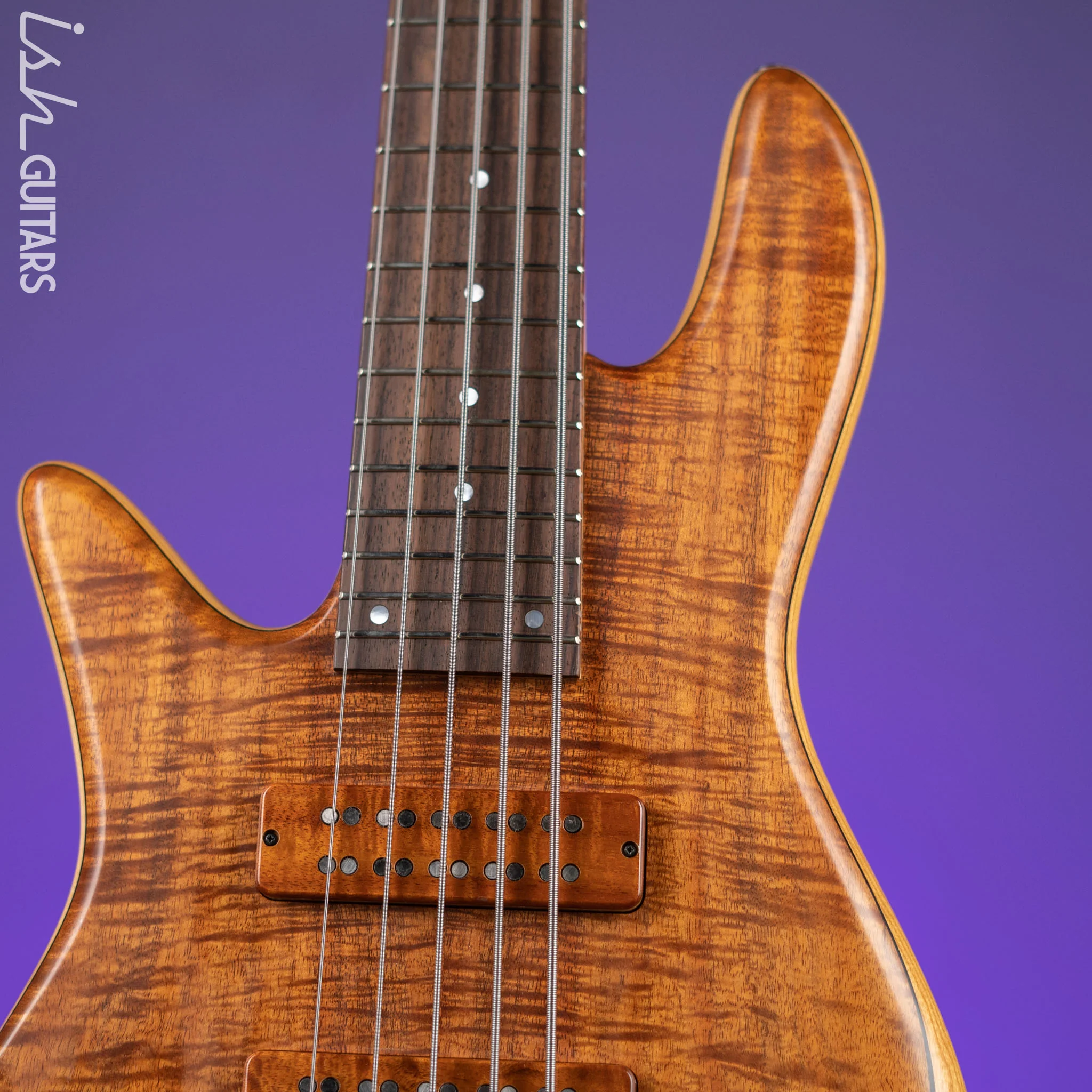 2019 Fodera Emperor 5 Lefty Flame Koa - Image 3