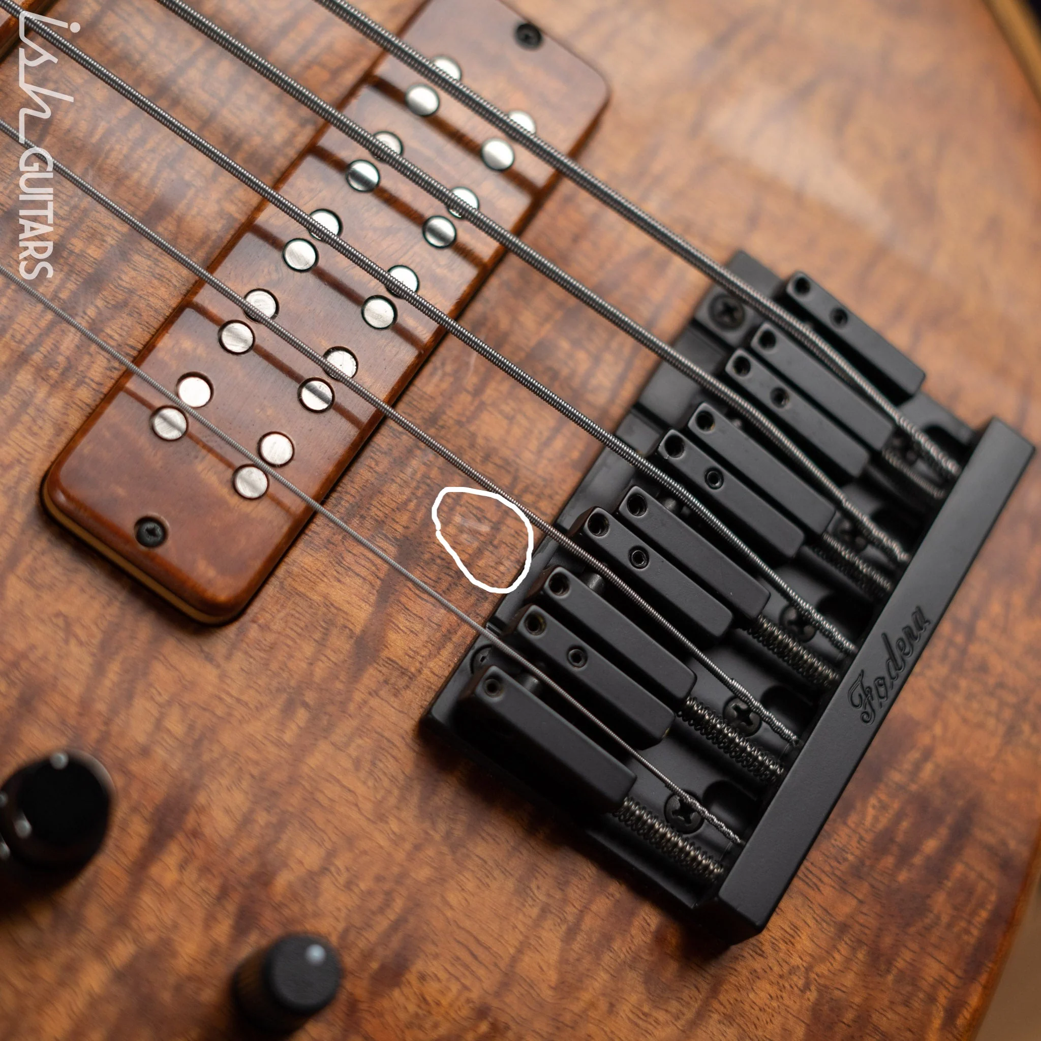 2019 Fodera Emperor 5 Lefty Flame Koa - Image 5
