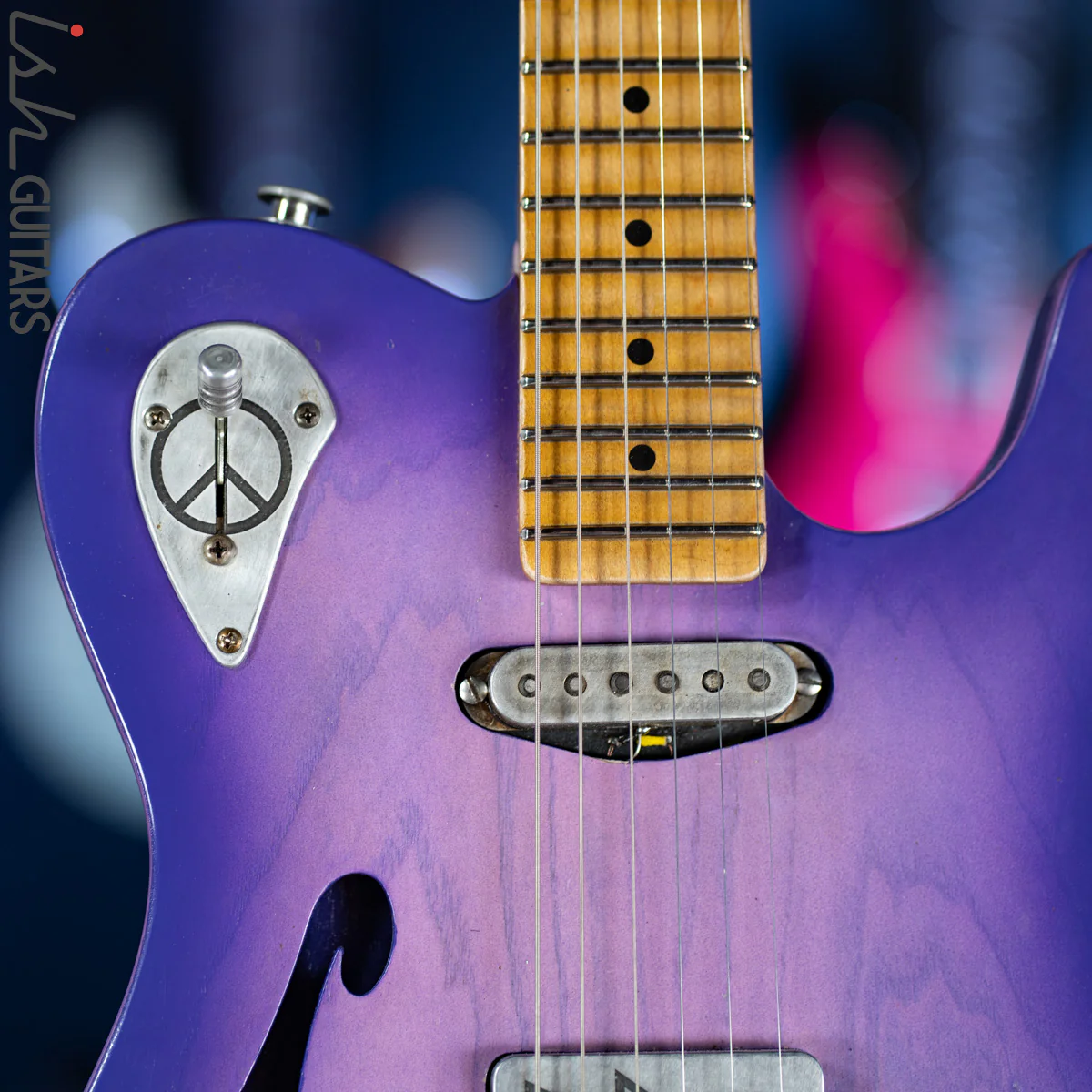 2019 Fraser Vintage Custom Tele Thinline Style Purple Burst - Image 3