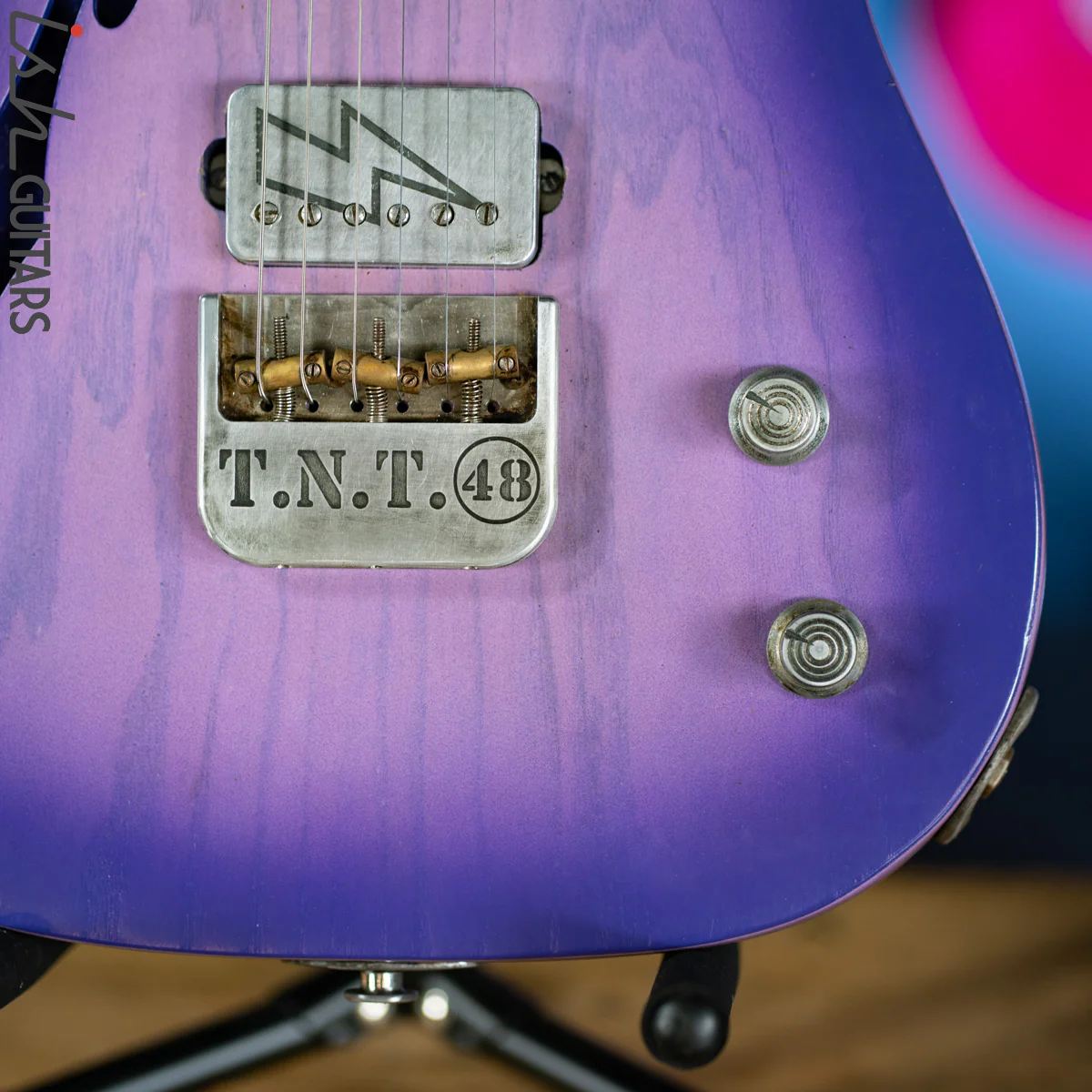 2019 Fraser Vintage Custom Tele Thinline Style Purple Burst - Image 4