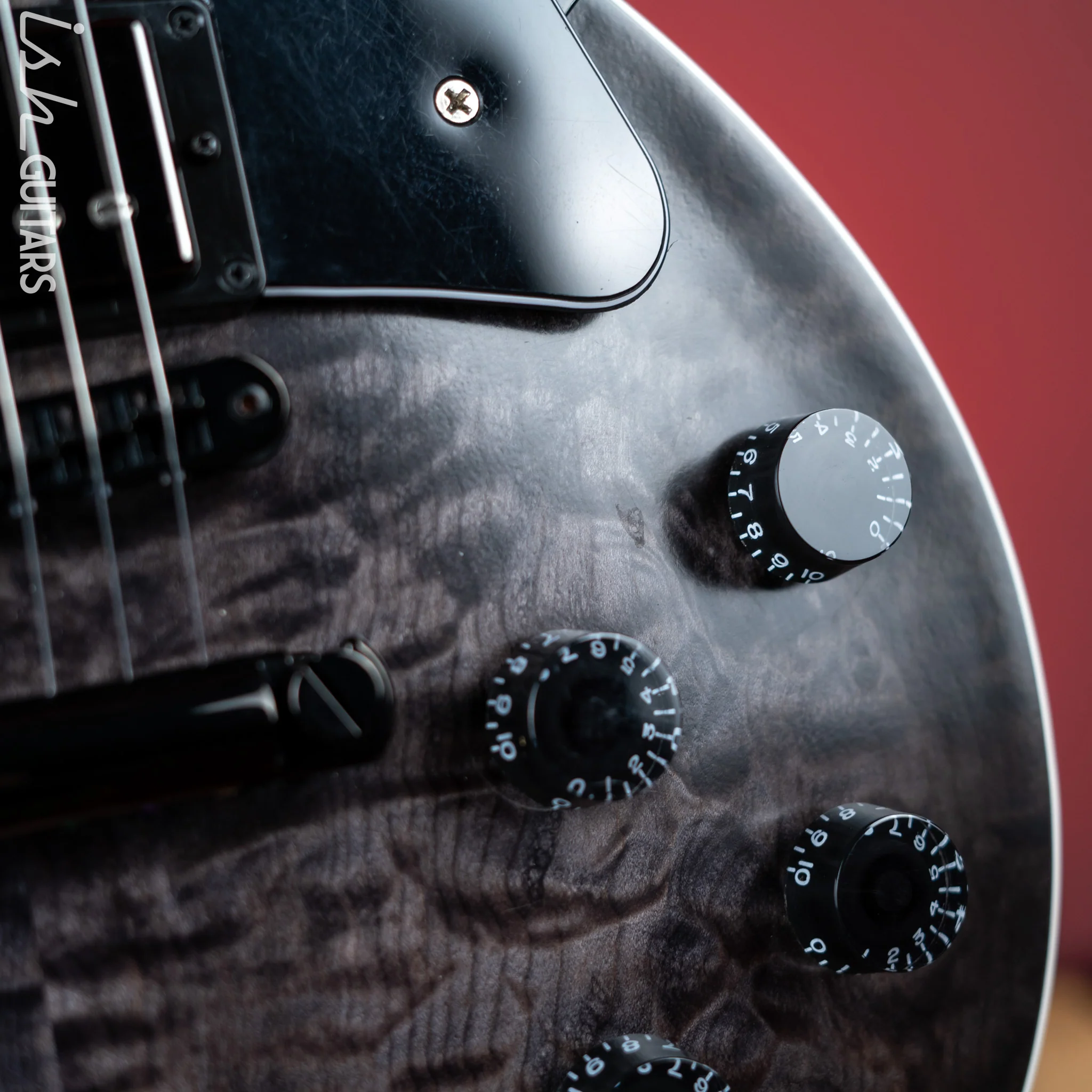 2019 Gibson Les Paul Dark Knight Smoke Black Burst - Image 5
