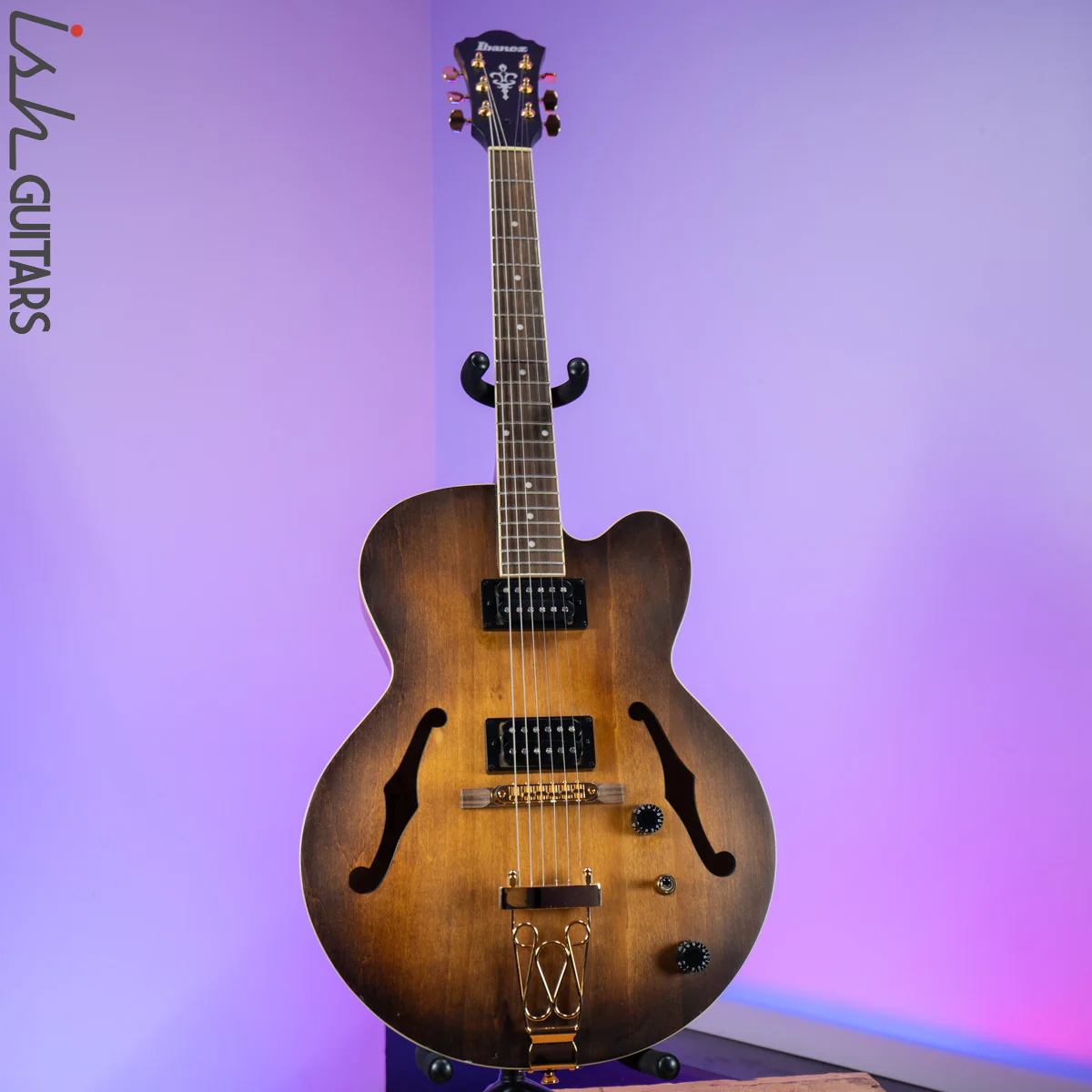 2019 Ibanez Artcore AF55-TF Flat Tobacco w/ Gotoh Bridge & Tuners - Image 2