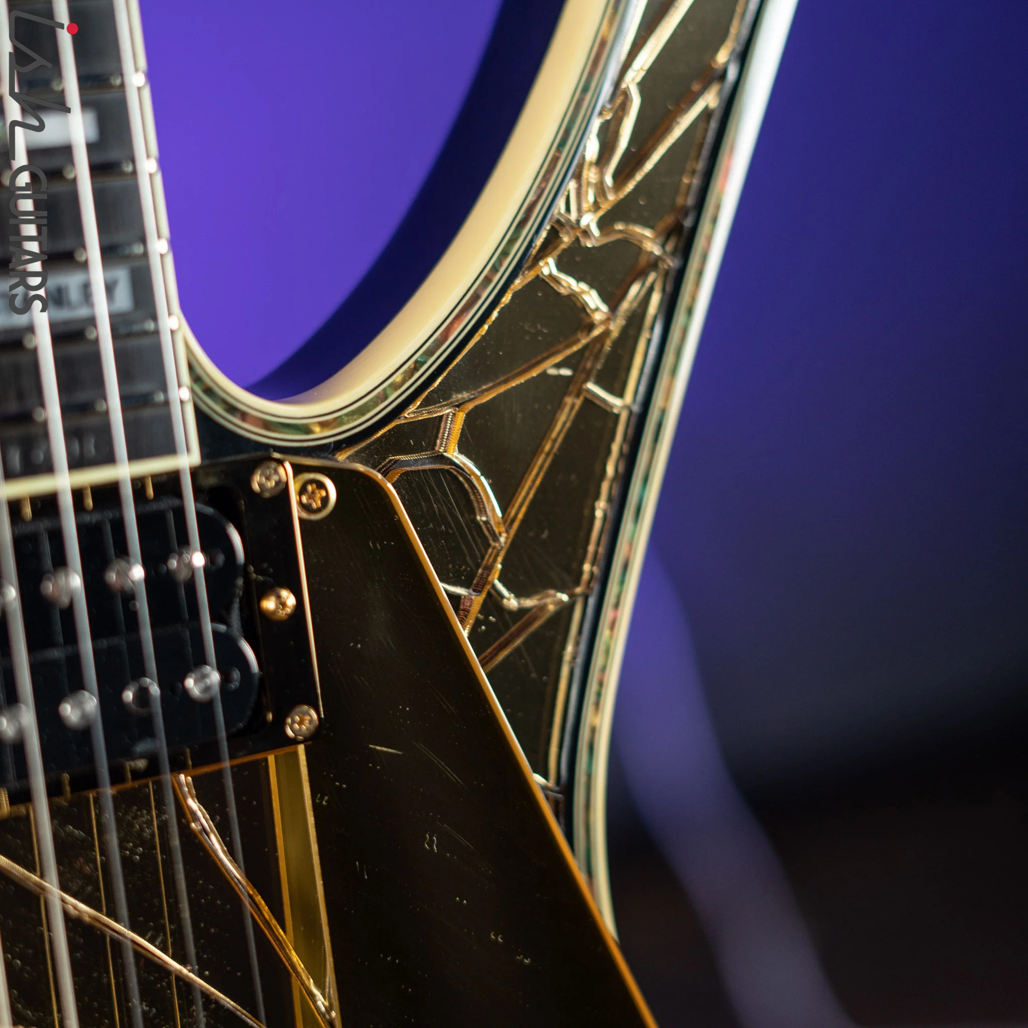 2019 Ibanez Paul Stanley Signature PS4CM Gold Cracked Mirror - Image 9