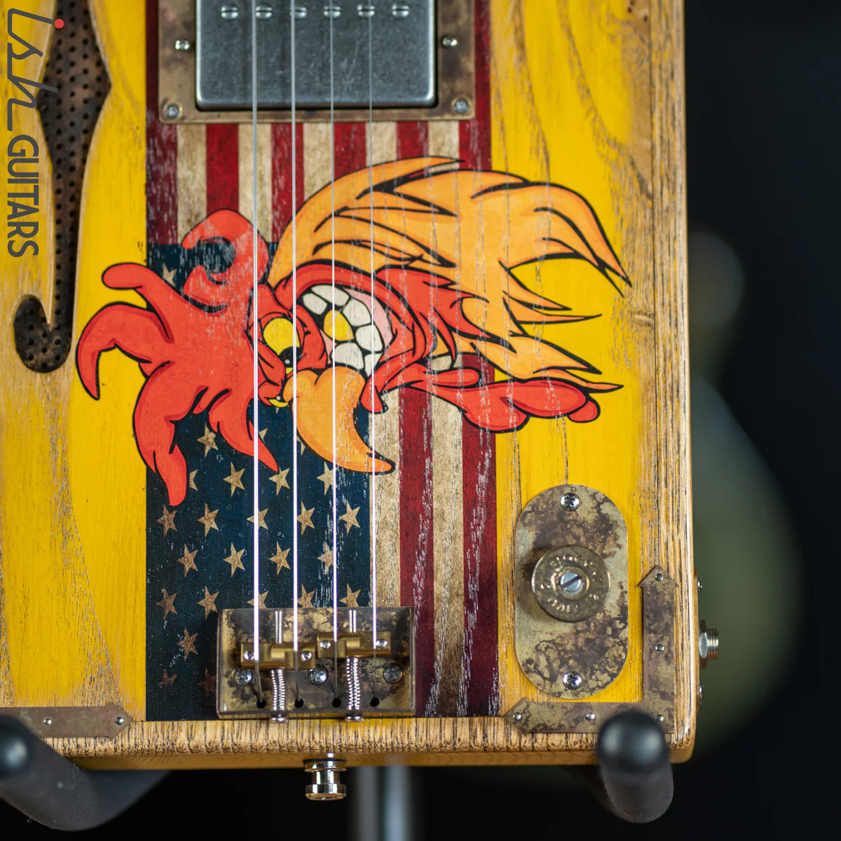 2019 Paoletti Rooster II Loft Series Christopher Ameruoso Cigar Box Guitar - Image 4