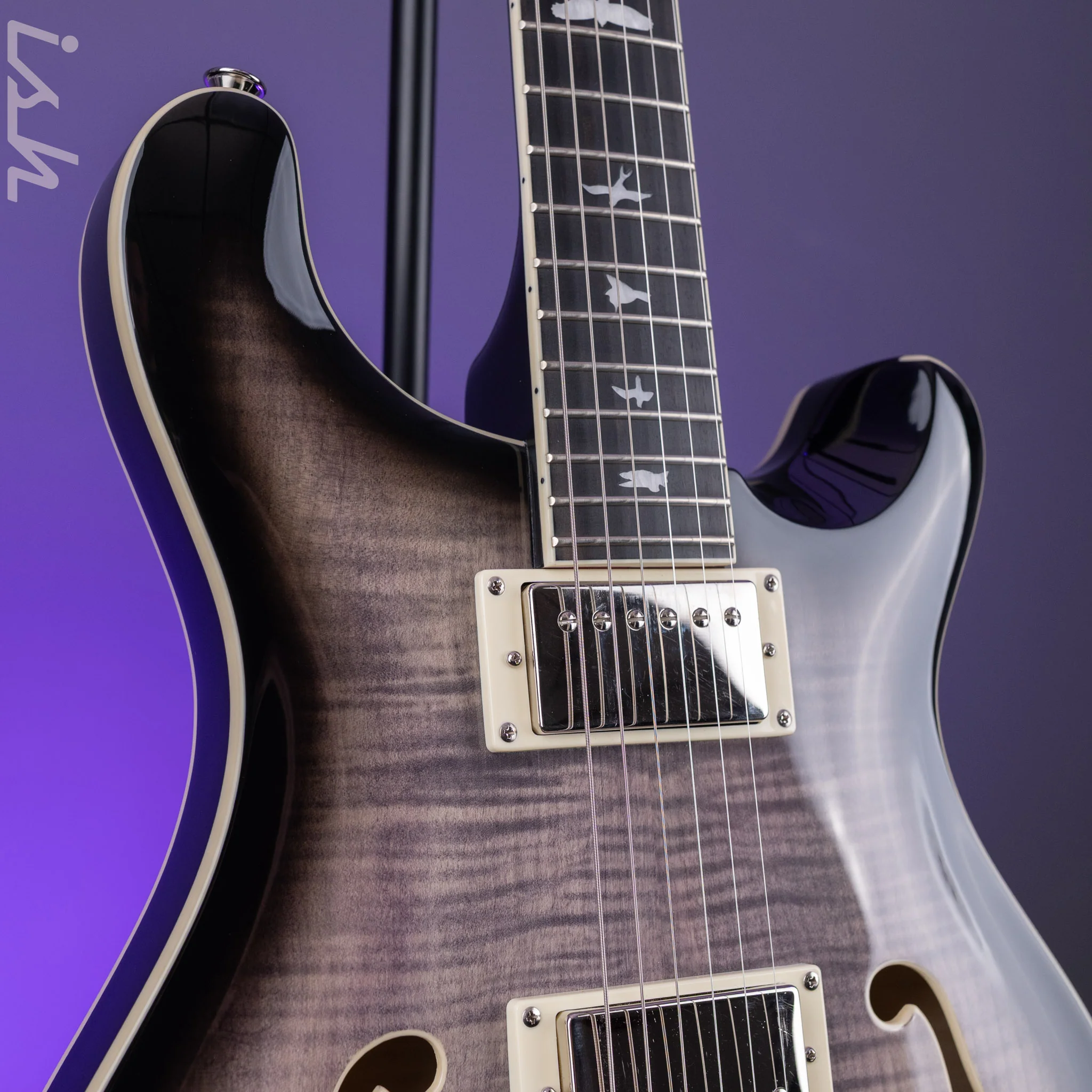 2019 Paul Reed Smith PRS SE Hollowbody II Charcoal Burst - Image 3
