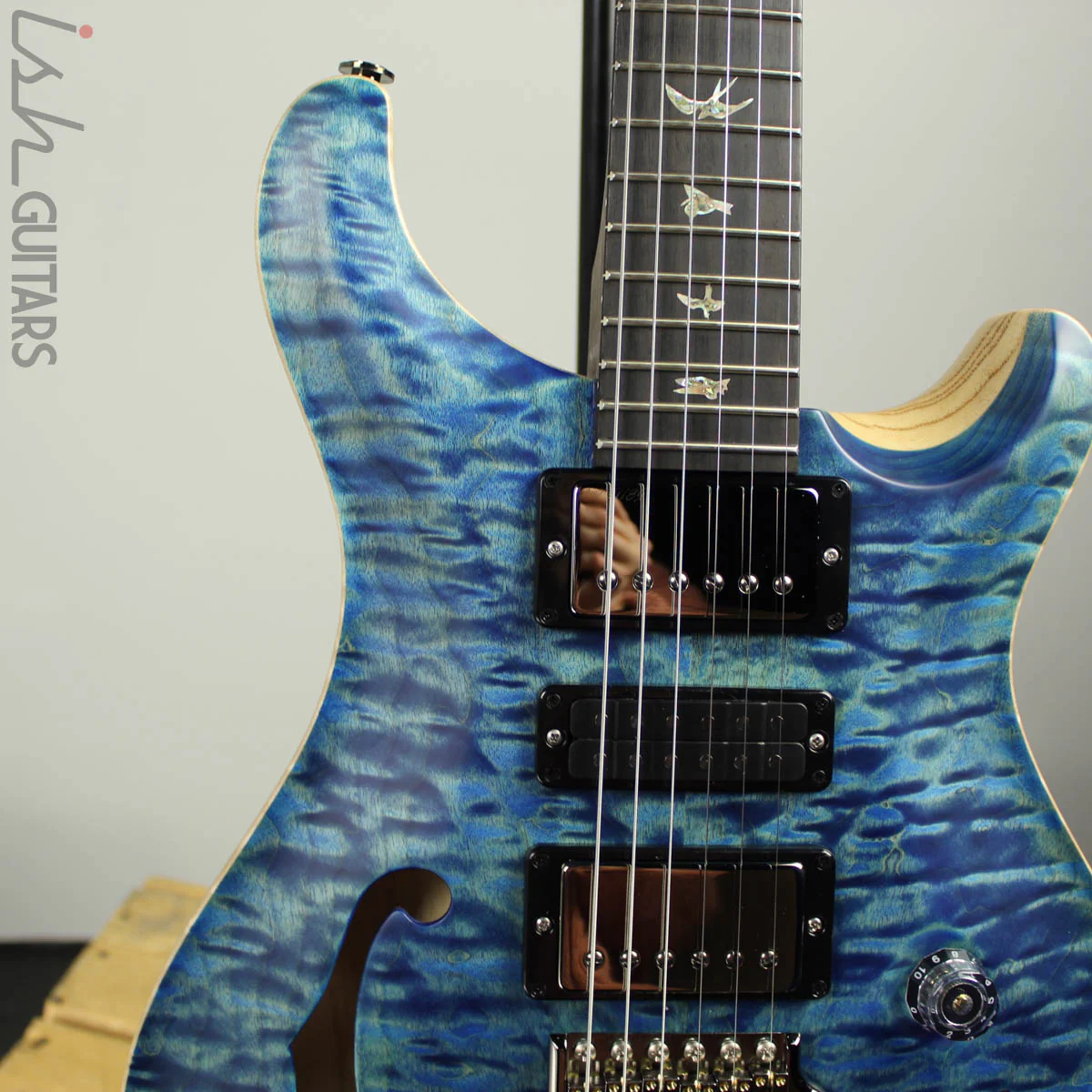 2019 Paul Reed Smith PRS Wood Library Special 22 Semi-Hollow 10 Top Aquableux Satin - Image 5