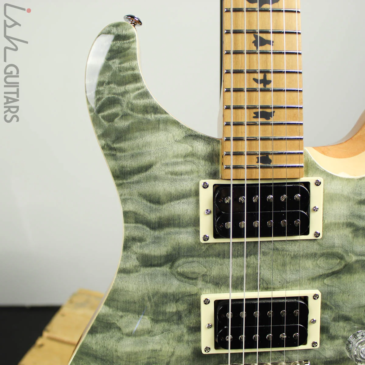 2019 Paul Reed Smith SE Custom 24 Roasted Maple Limited Trampas Green - Image 4