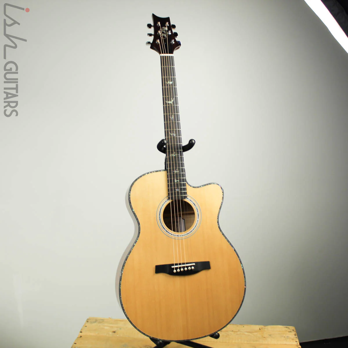 2019 PRS SE A55E Angelus Black Gold Burst Acoustic Electric - Image 3