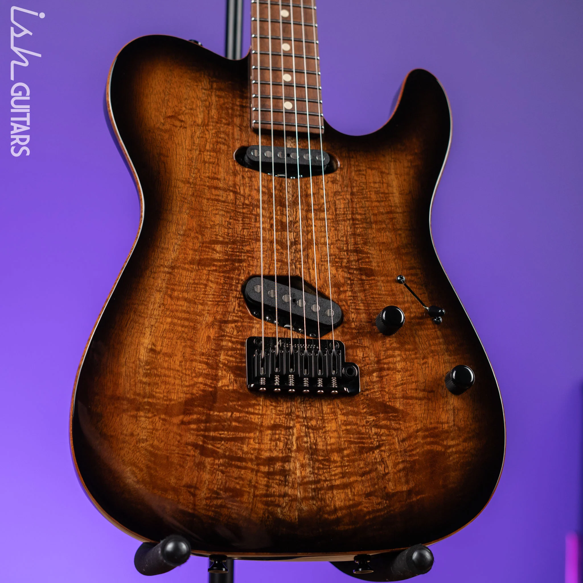 2019 Tom Anderson Top T Private Reserve Koa Top Black Shaded Edge