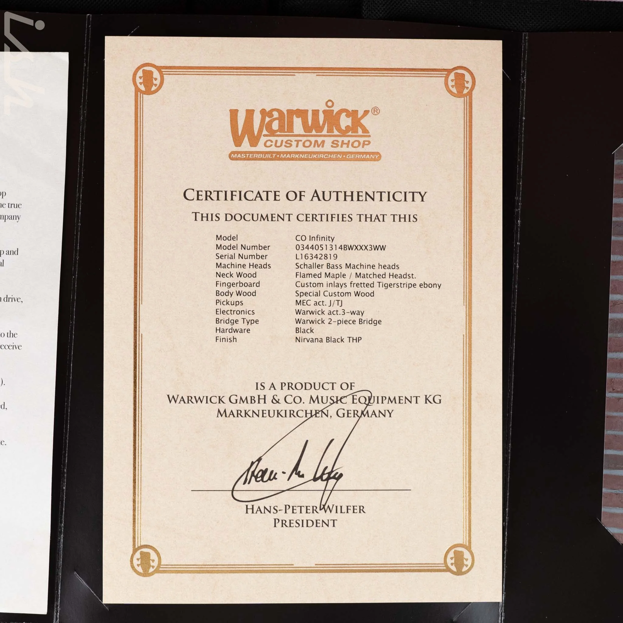 2019 Warwick Custom Shop CO Infinity Nirvana Black THP - Image 15