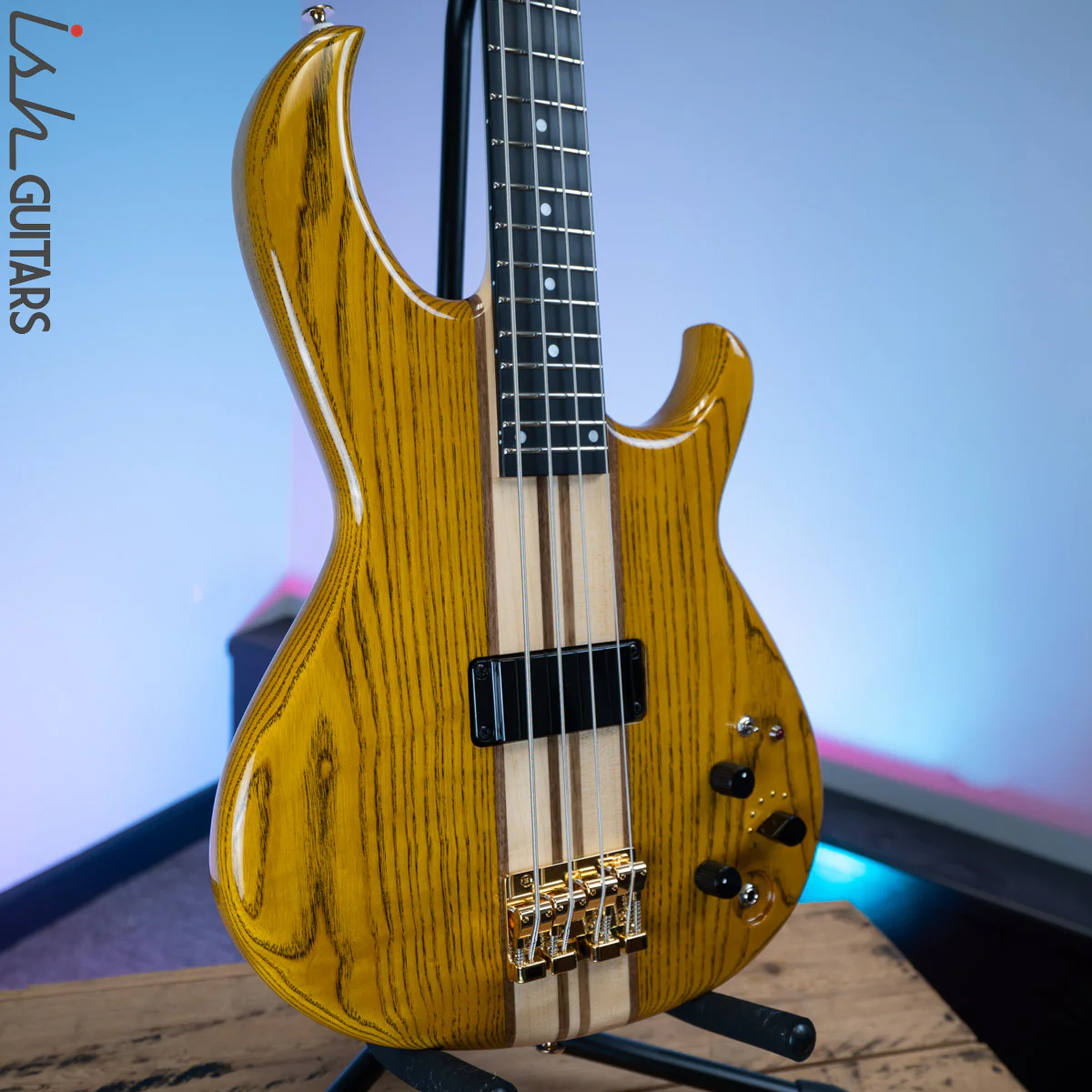 2020 Aria Pro II SB-1000B Reissue Bass Guitar Made in Japan Amber - Image 5