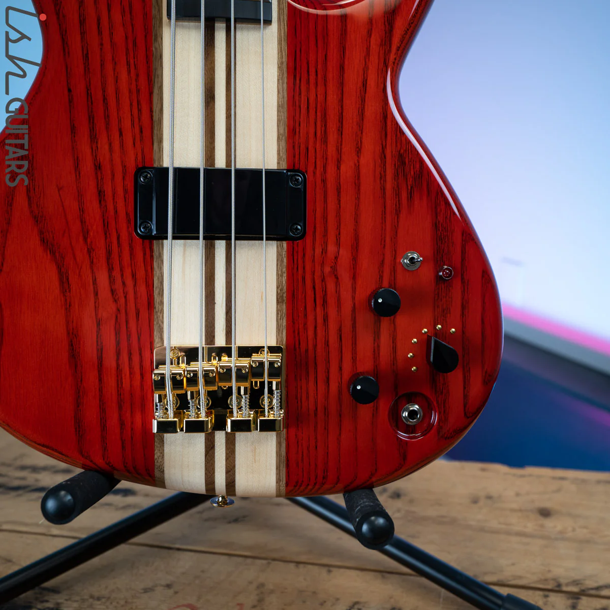 2020 Aria Pro II SB-1000B Reissue Bass Guitar Made in Japan Red - Image 4