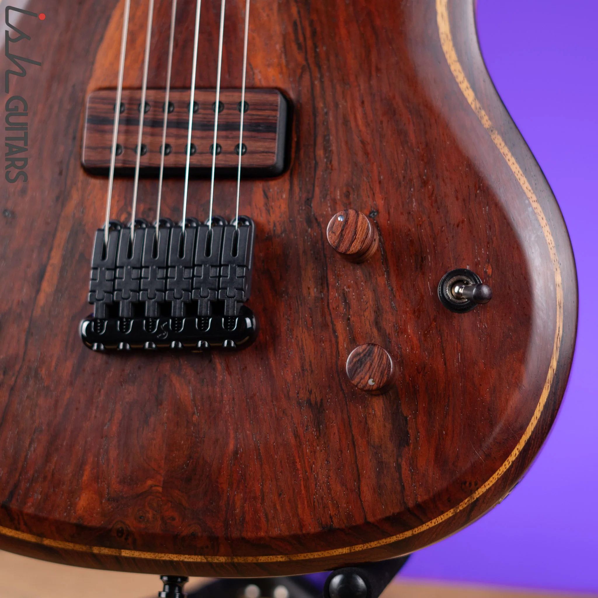 2020 Barlow Guitars Cocobolo Falcon II Natural - Image 4