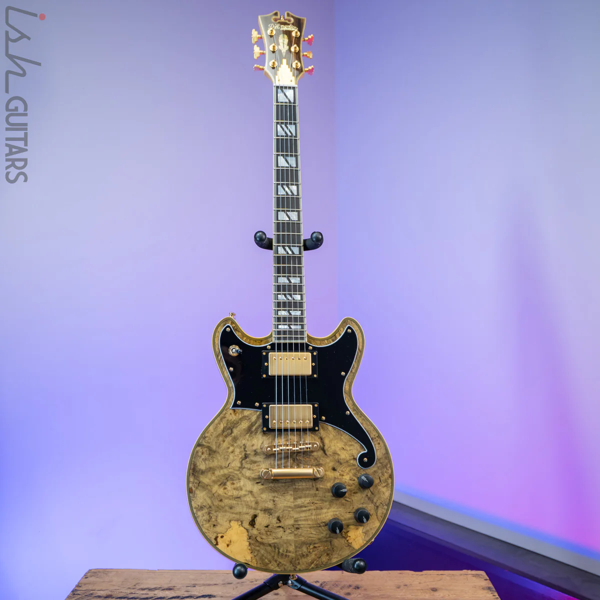 D'Angelico Brighton USA Custom Shop Gold Burl - Image 2
