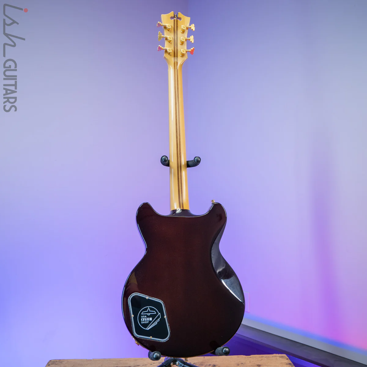 D'Angelico Brighton USA Custom Shop Gold Burl - Image 8