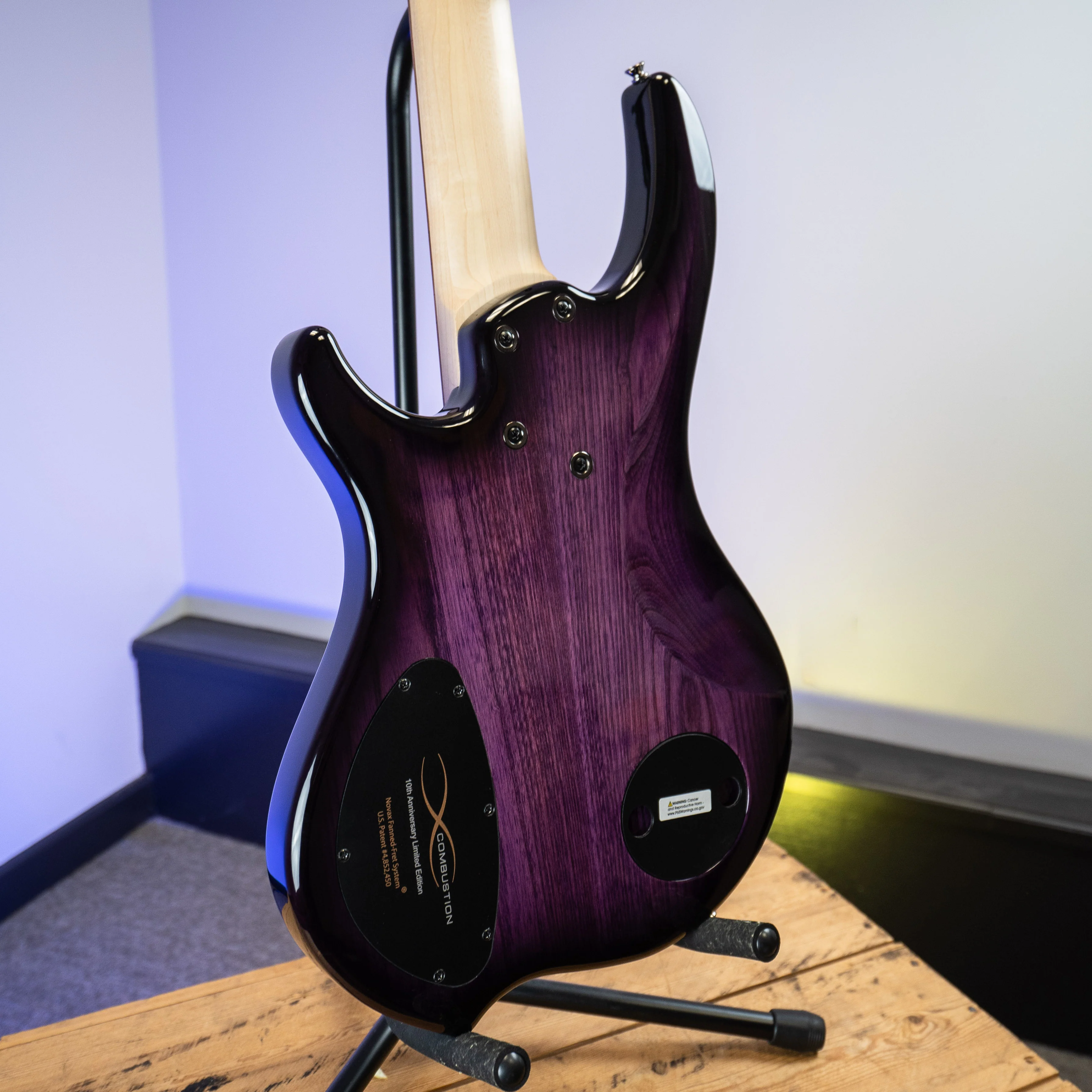 Dingwall 5-String Combustion 2X 10th Anniversary Amethyst Burst Pau Ferro Fretboard - B Stock - Image 12