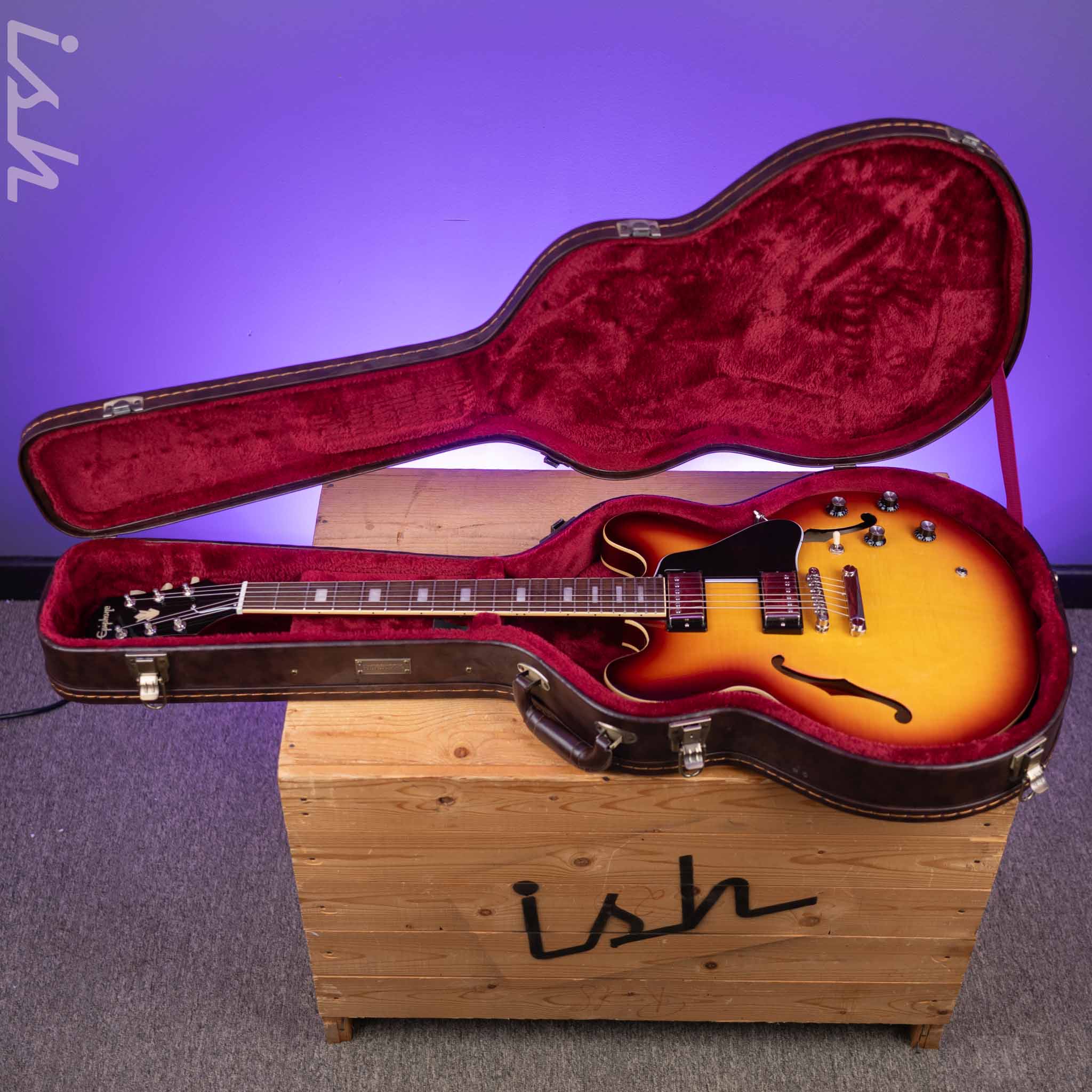2020 Epiphone ES-335 Figured Semi-Hollow Raspberry Tea Burst - Image 16
