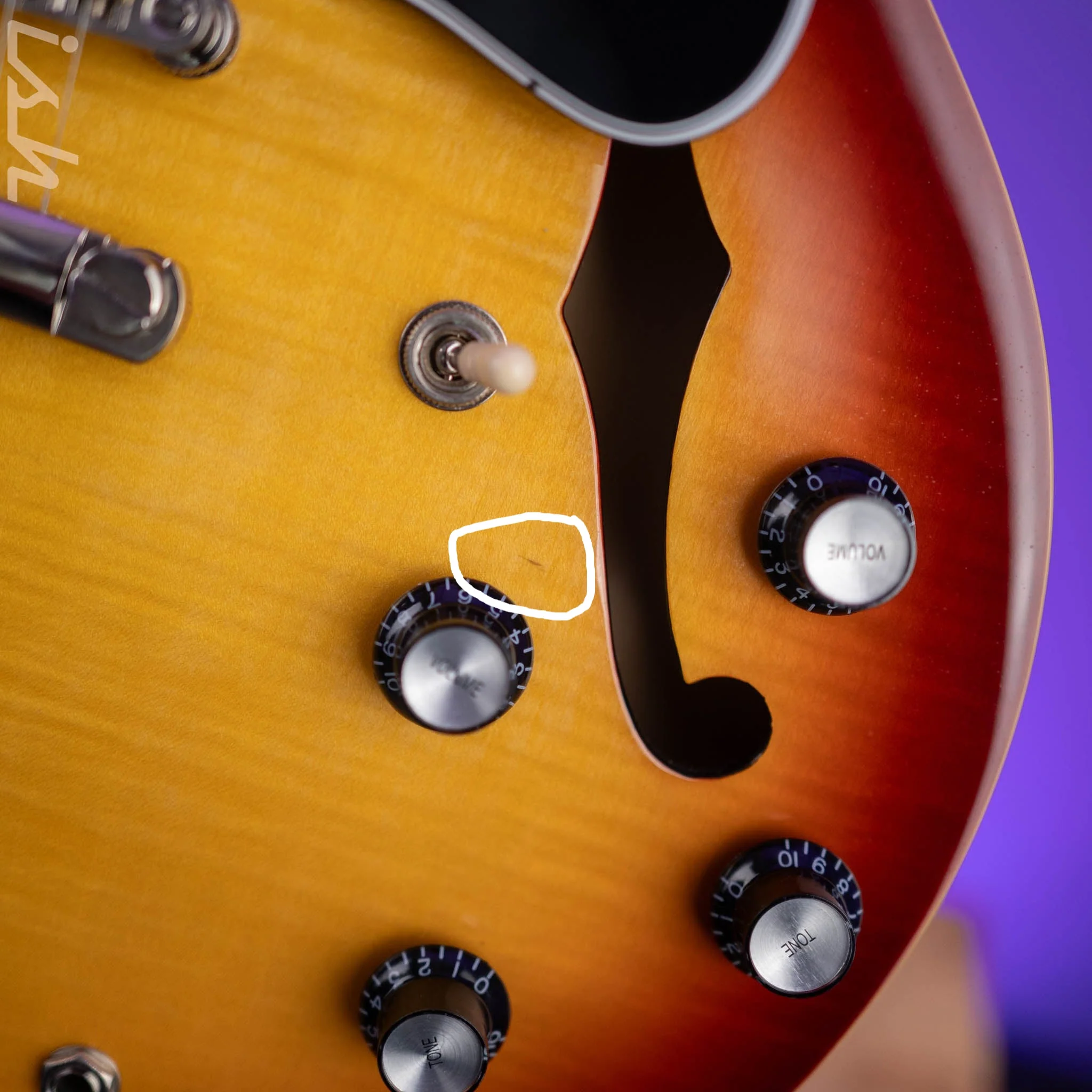 2020 Epiphone ES-335 Figured Semi-Hollow Raspberry Tea Burst - Image 7