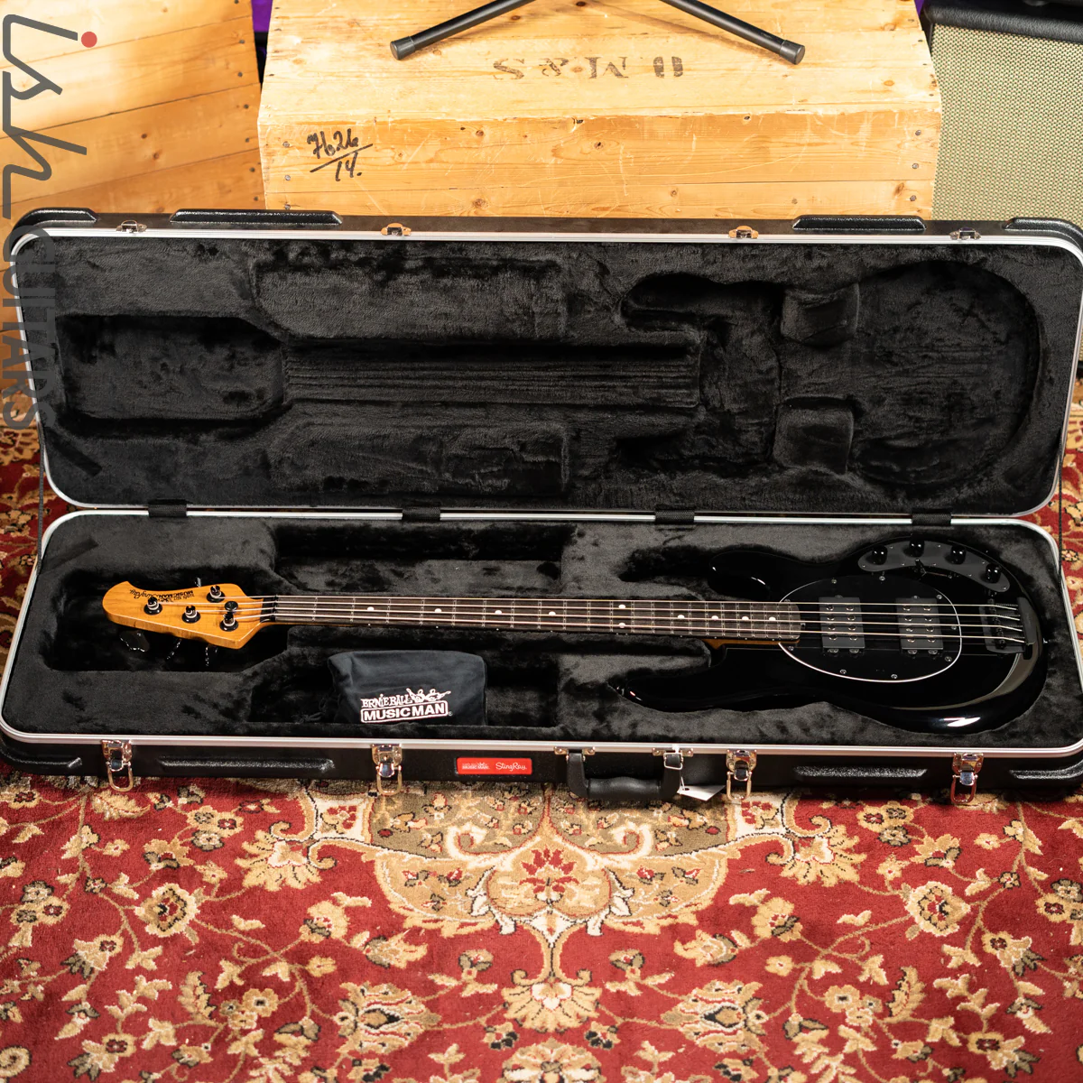 2020 Ernie Ball Music Man Stingray Special HH 4-String Bass Black Ebony Fretboard - Image 12