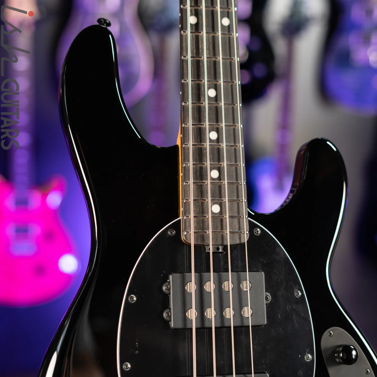 2020 Ernie Ball Music Man Stingray Special HH 4-String Bass Black Ebony Fretboard - Image 3