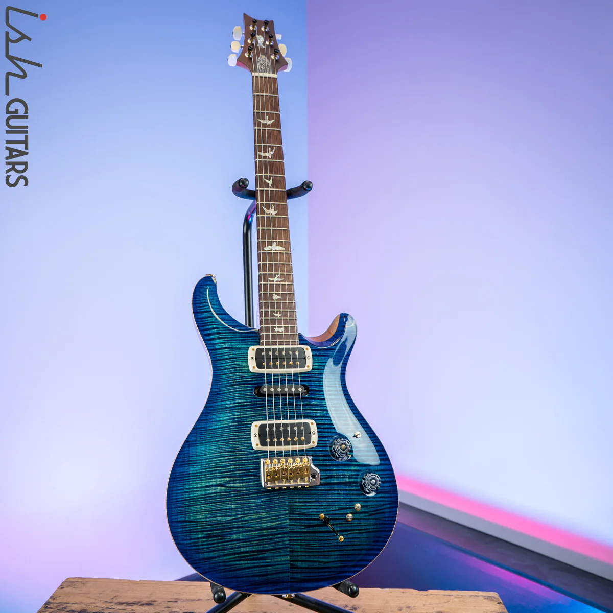 2020 Experience Paul Reed Smith PRS Modern Eagle V Custom Color River Blue Burst 10 Top - Image 2