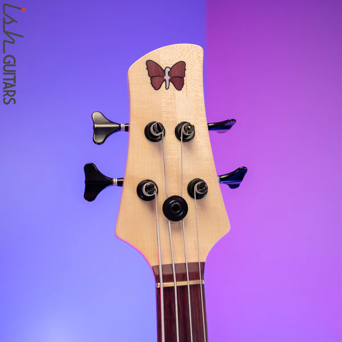 2020 Fodera Yin Yang Standard Purple Heart Olympic White 4 String - Image 6