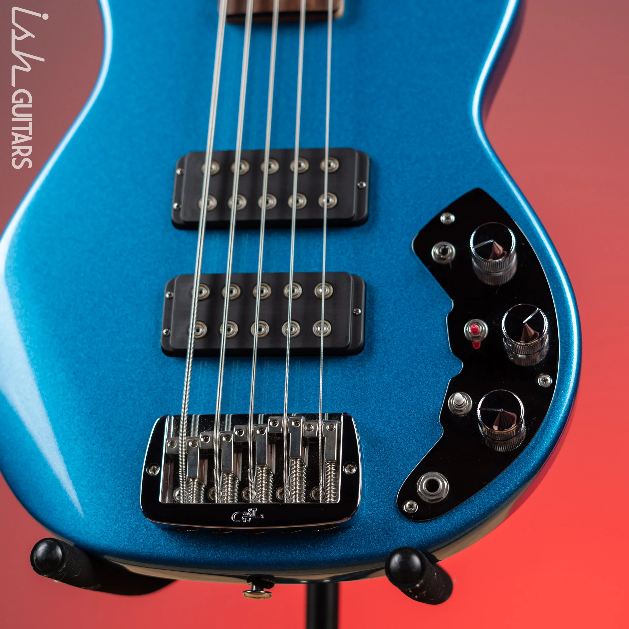 2020 G&L CLF Research L-2500 Bass Guitar Series E Blue Flake - Image 4