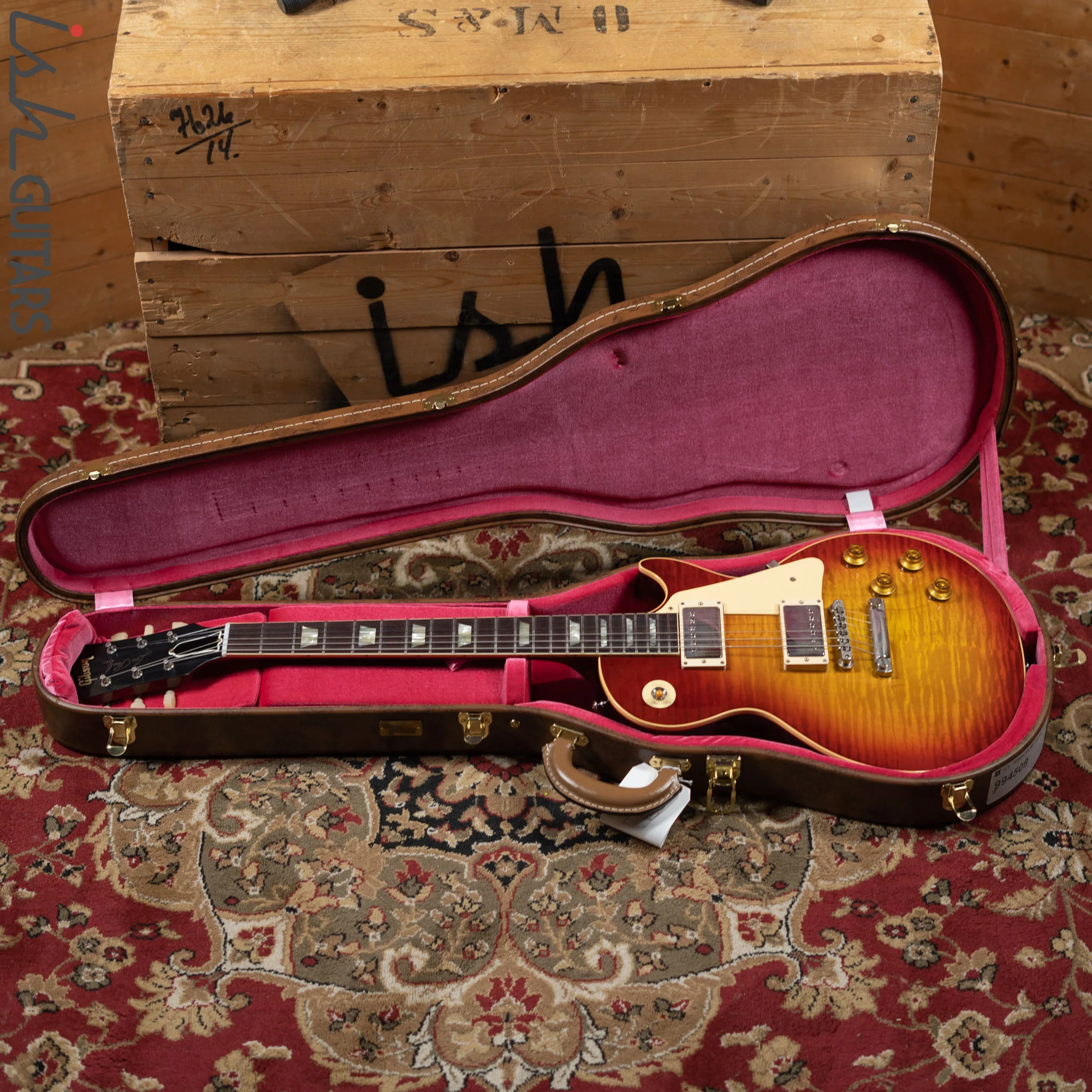2020 Gibson Custom 60th Anniversary '59 Les Paul Reissue Deep Cherry Sunburst - Image 14