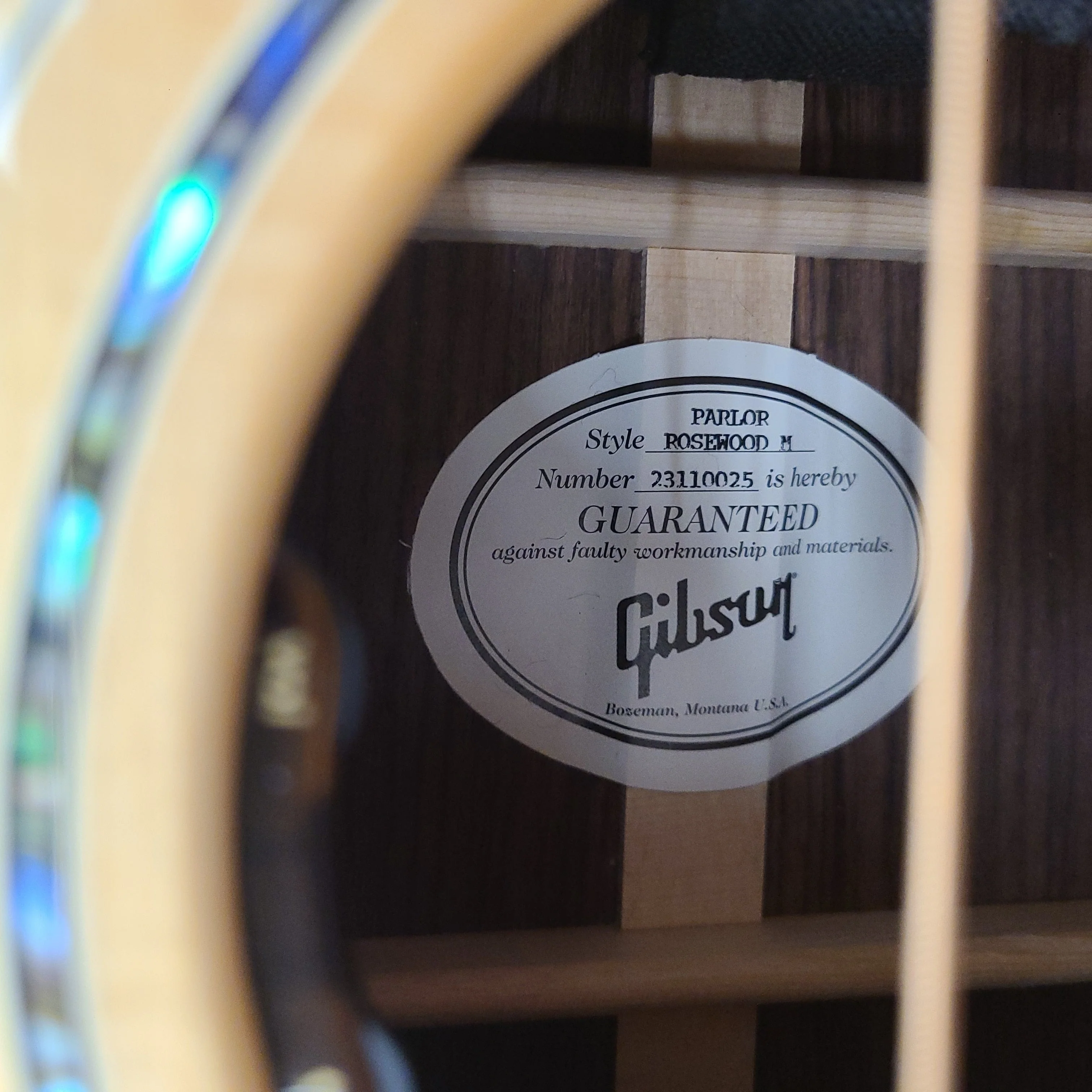2020 Gibson Parlor M Rosewood Acoustic Electric Guitar - Image 12