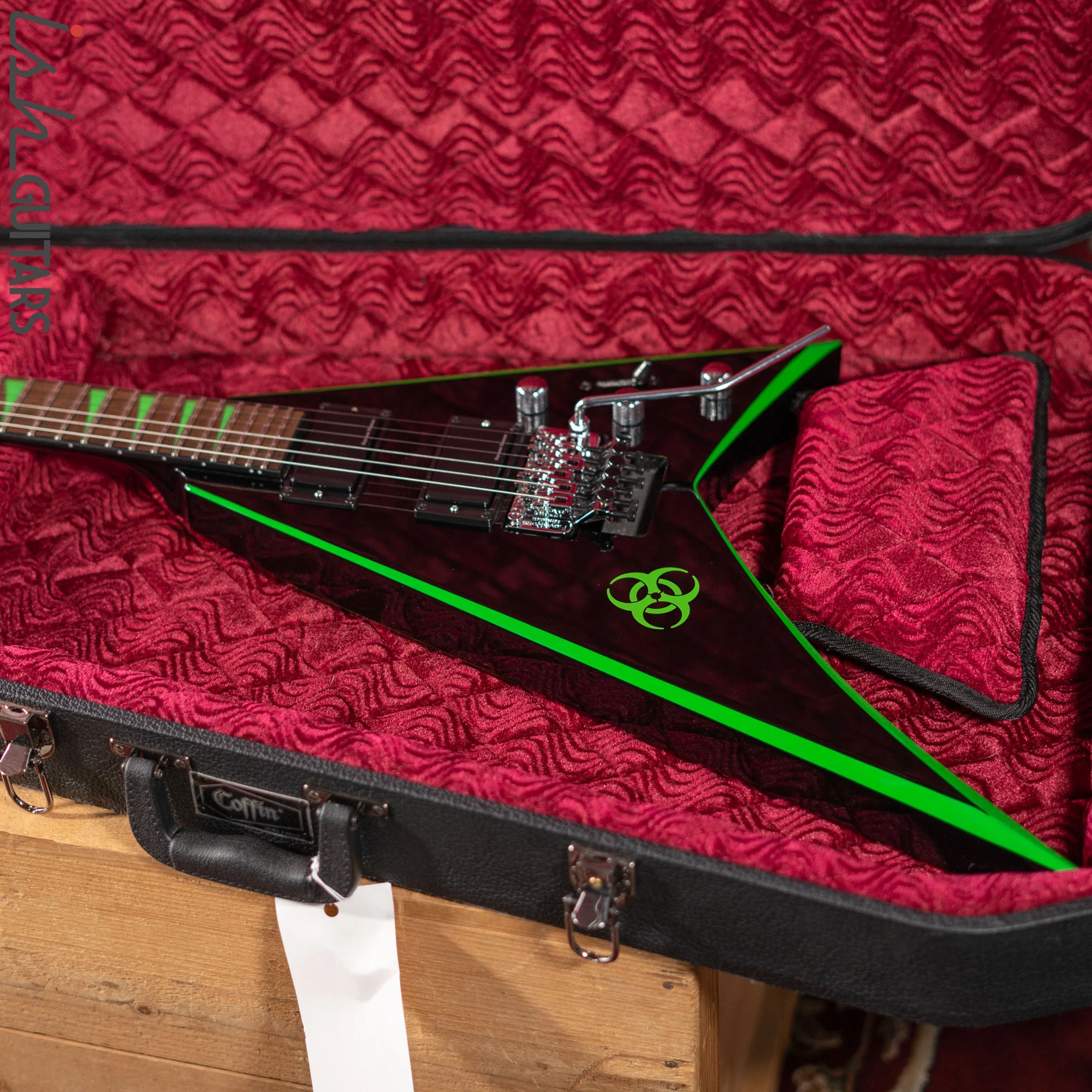 2020 Jackson RRX24 Black with Neon Green Bevels - Image 15