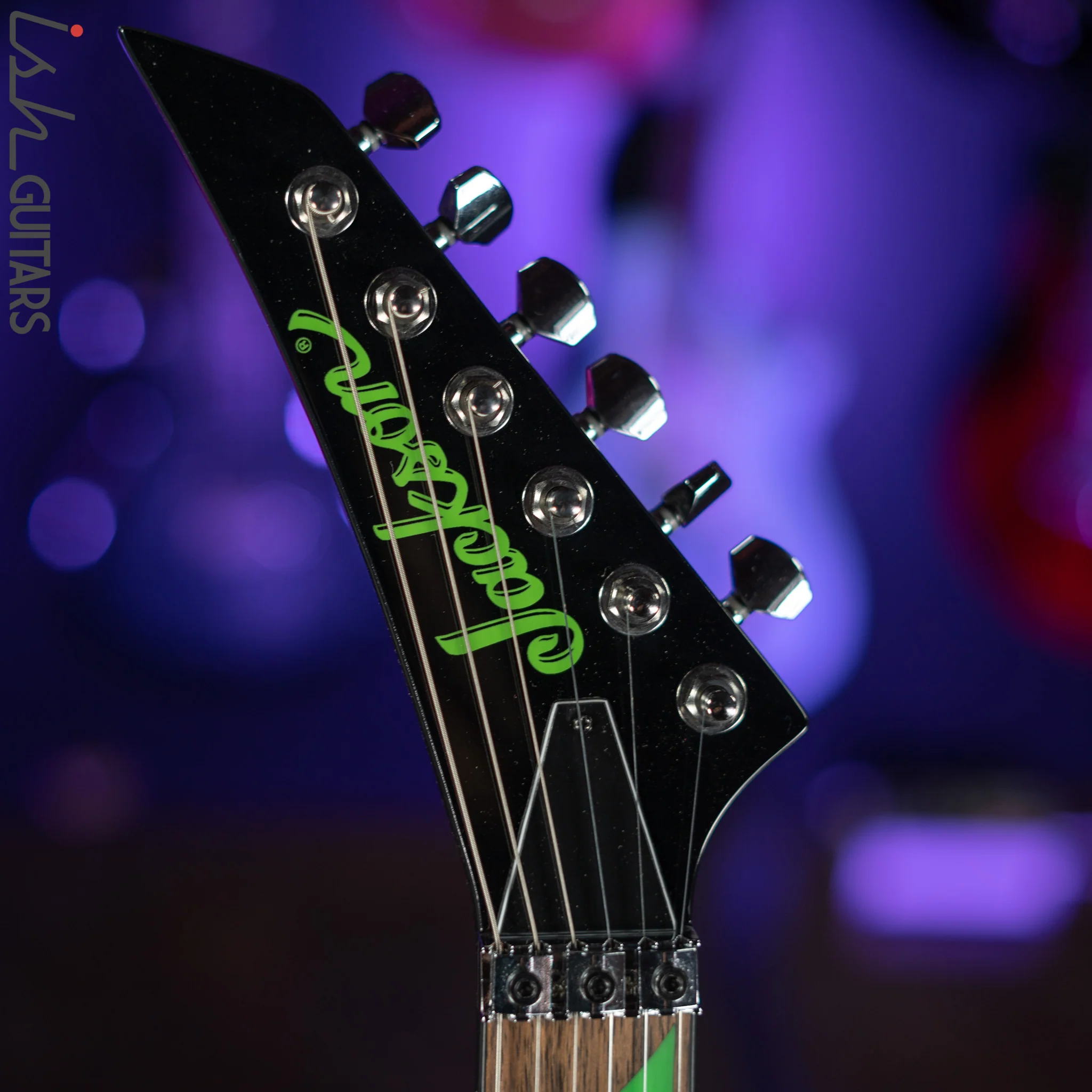 2020 Jackson RRX24 Black with Neon Green Bevels - Image 7