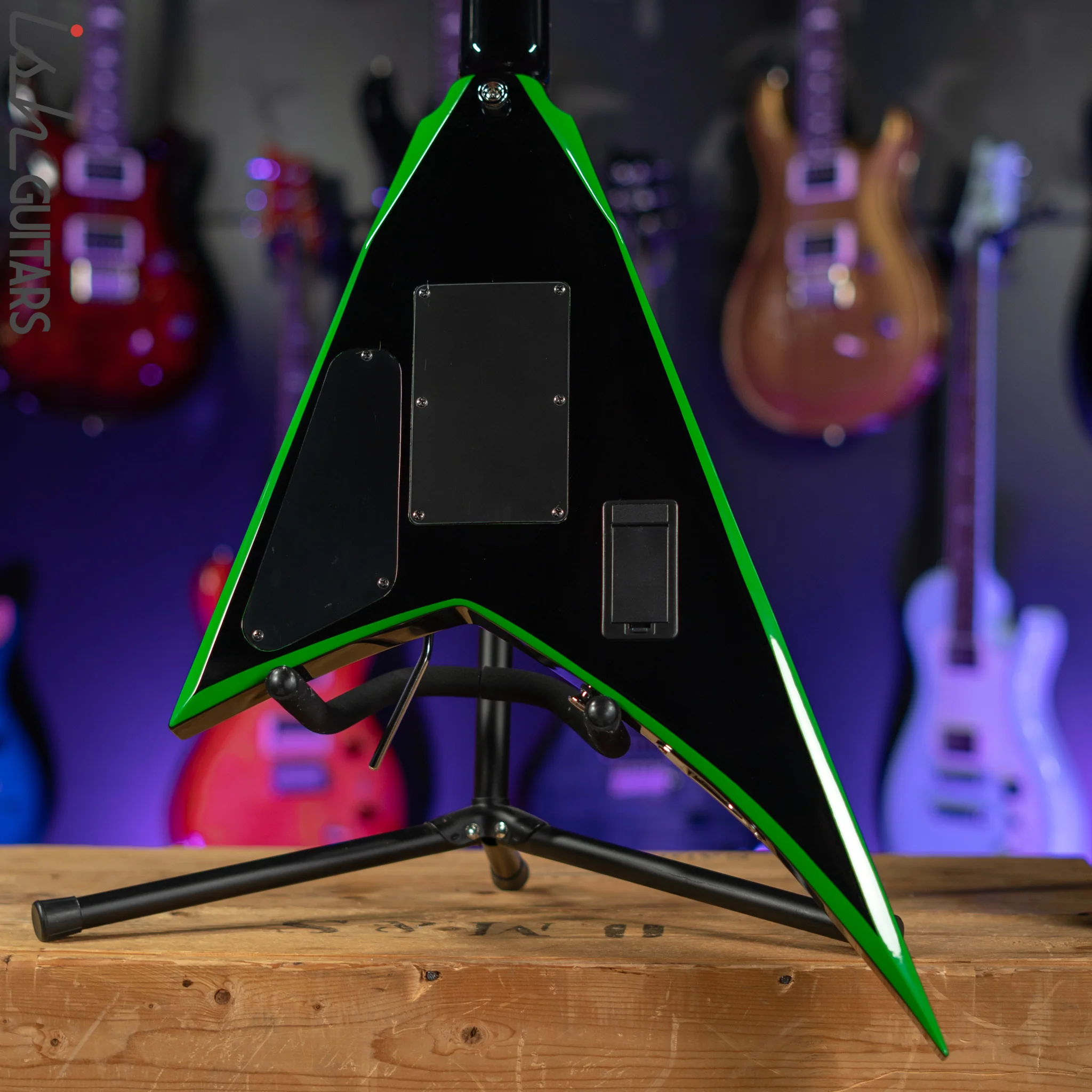 2020 Jackson RRX24 Black with Neon Green Bevels - Image 9